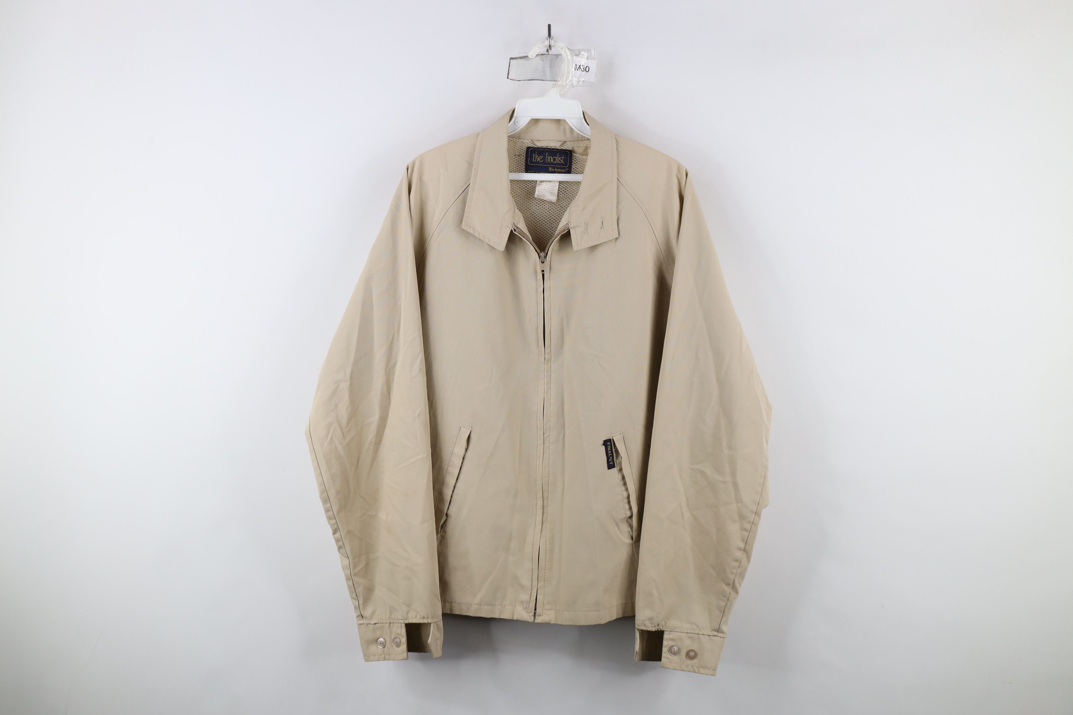 Vintage Vintage 70s Streetwear Zip Cafe Racer Bomber Jacket Beige Size US M / EU 48-50 / 2 - 1 Thumbnail