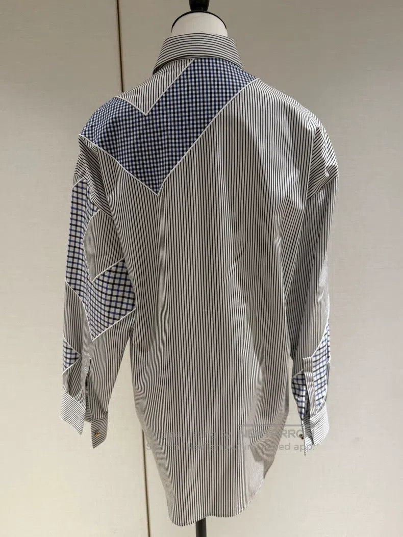 Versace Versace Women's irregular striped shirt Size XS / US 0-2 / IT 36-38 - 2 Thumbnail