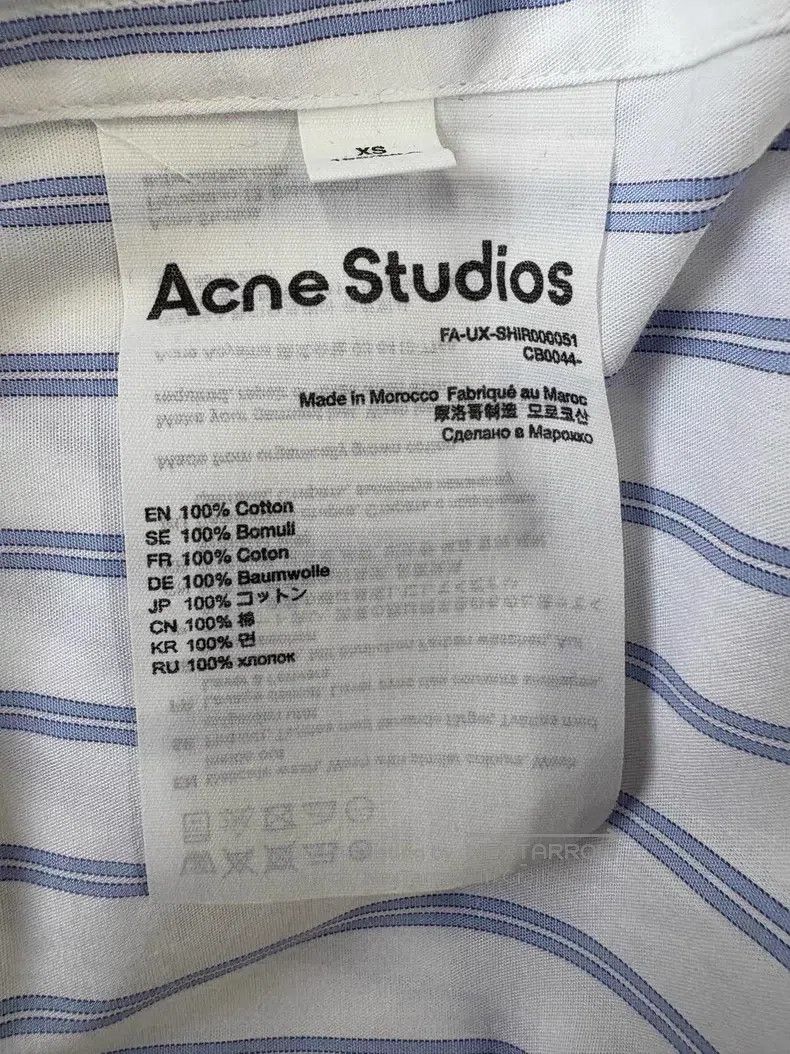 Acne Studios Acne Studios Navy blue and white striped smiley face embro Size XS / US 0-2 / IT 36-38 - 6 Thumbnail