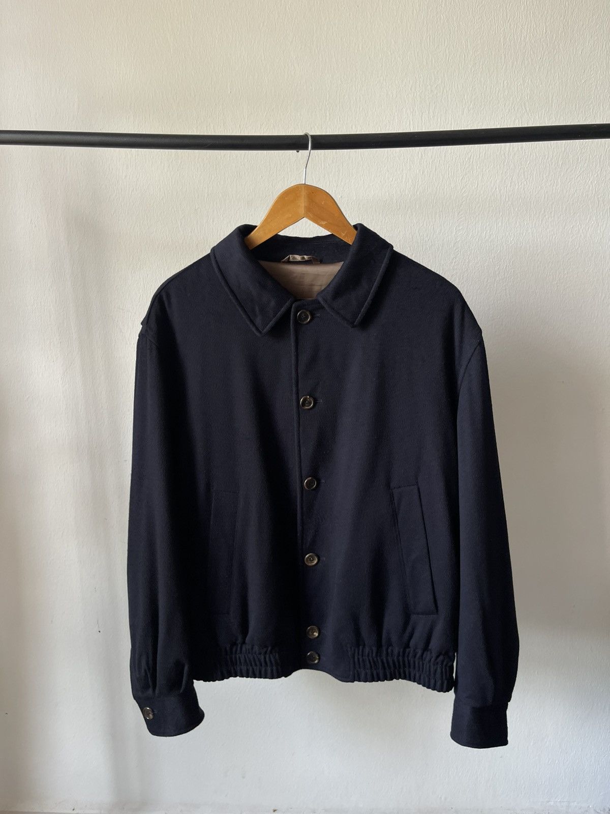 Brioni Brioni Wool Button Bomber Jacket Size US L / EU 52-54 / 3 - 5 Thumbnail