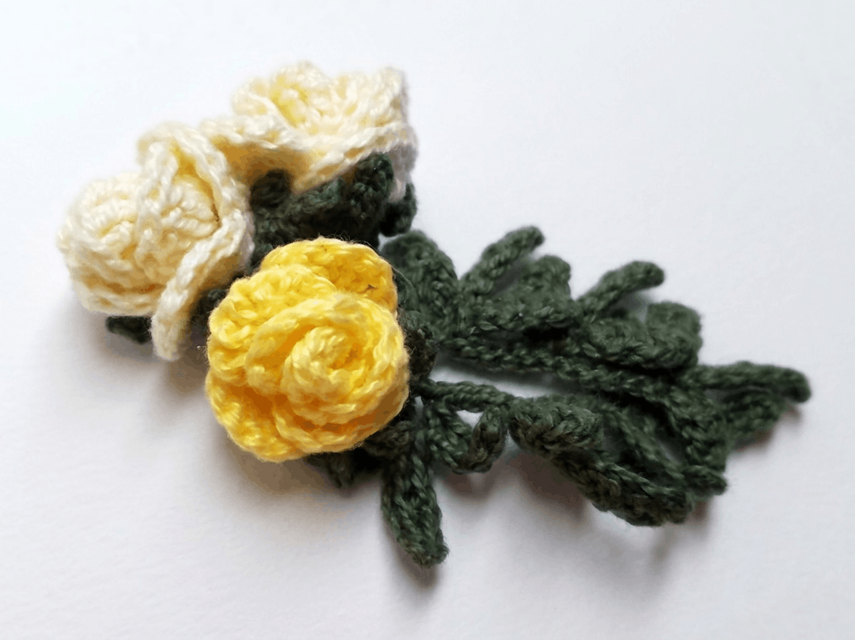 Handmade Rose Corsage Brooch Handmade Magnetic Lapel Pin Size ONE SIZE - 7 Thumbnail