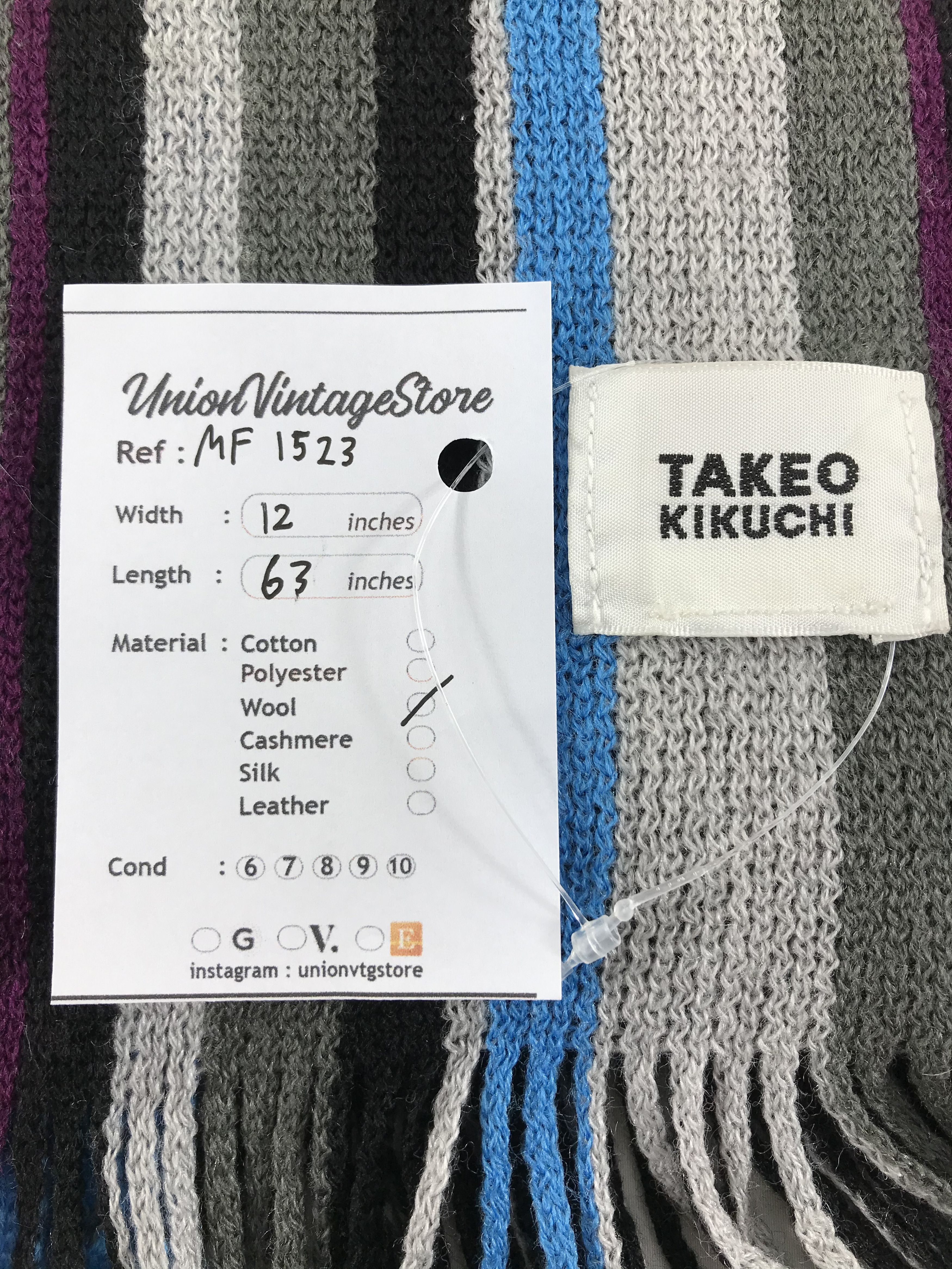 Takeo Kikuchi Vintage Takeo Kikuchi Scarf/Muffler/Neckwear MF1523 Size ONE SIZE - 4 Thumbnail
