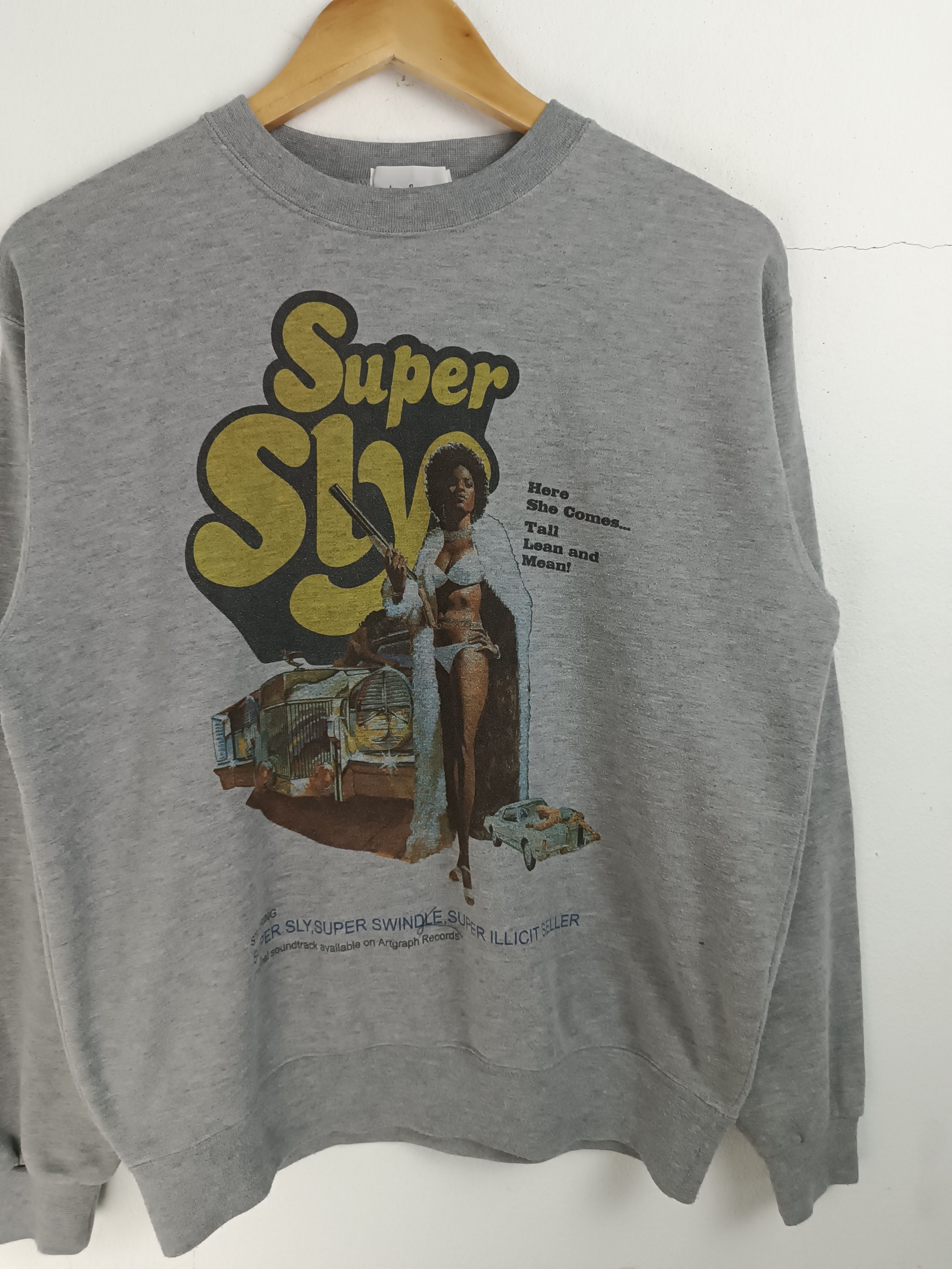 Japanese Brand VINTAGE SUPER SLY TALL, LEAN & MEAN SEXY HUMOR SWETSHIRT Size US M / EU 48-50 / 2 - 6 Thumbnail