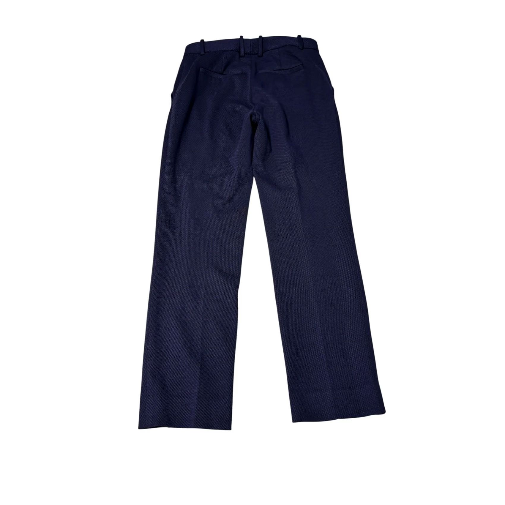 Theory Theory Womens Pintuck Knit Twill 2 Navy Straight Leg Trousers Pants 6 W28 L27 Size 28" / US 6 / IT 42 - 5 Thumbnail