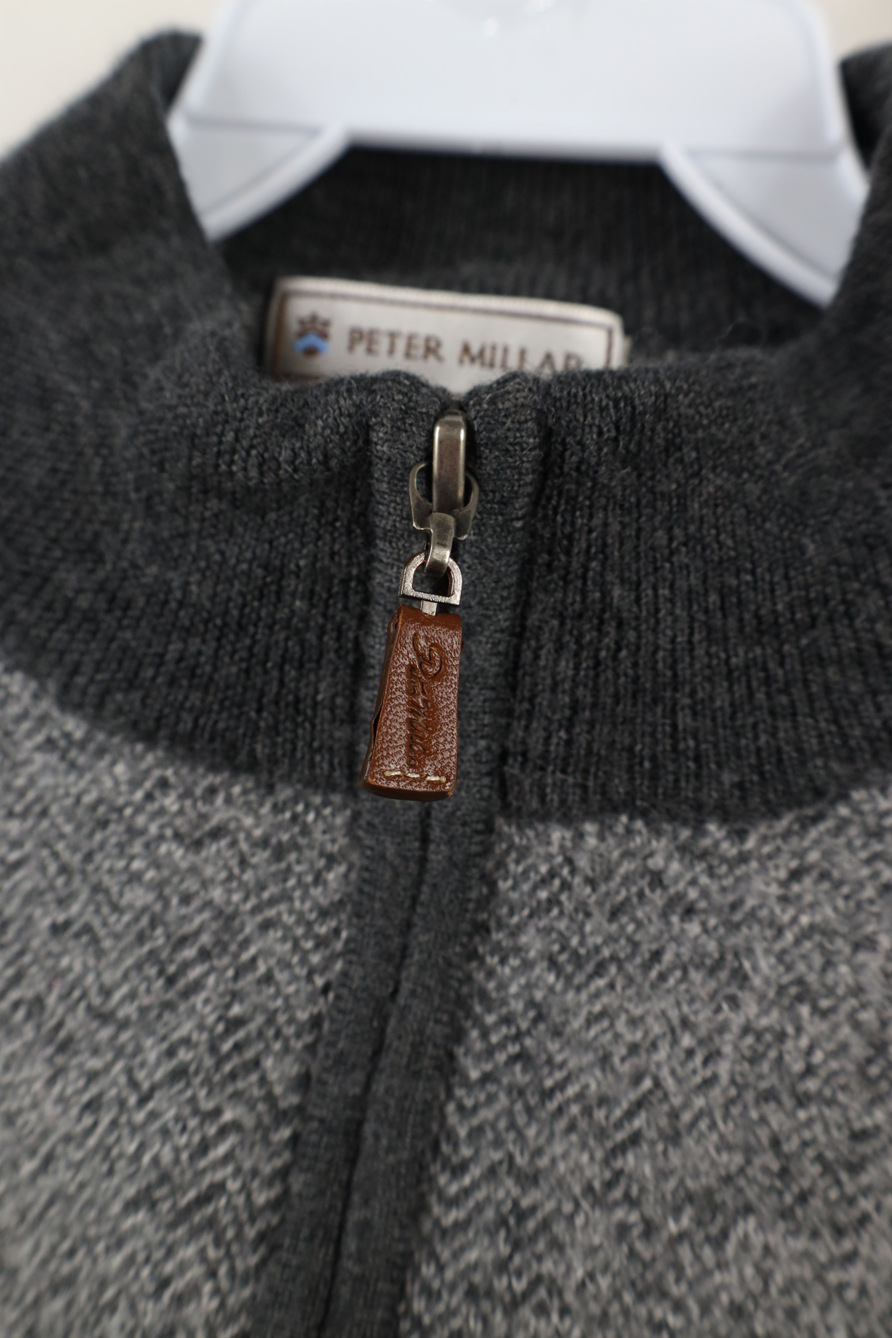Peter Millar × Vintage Peter Millar Herringbone Wool Knit Half Zip Pullover Sweater Size US S / EU 44-46 / 1 - 4 Thumbnail