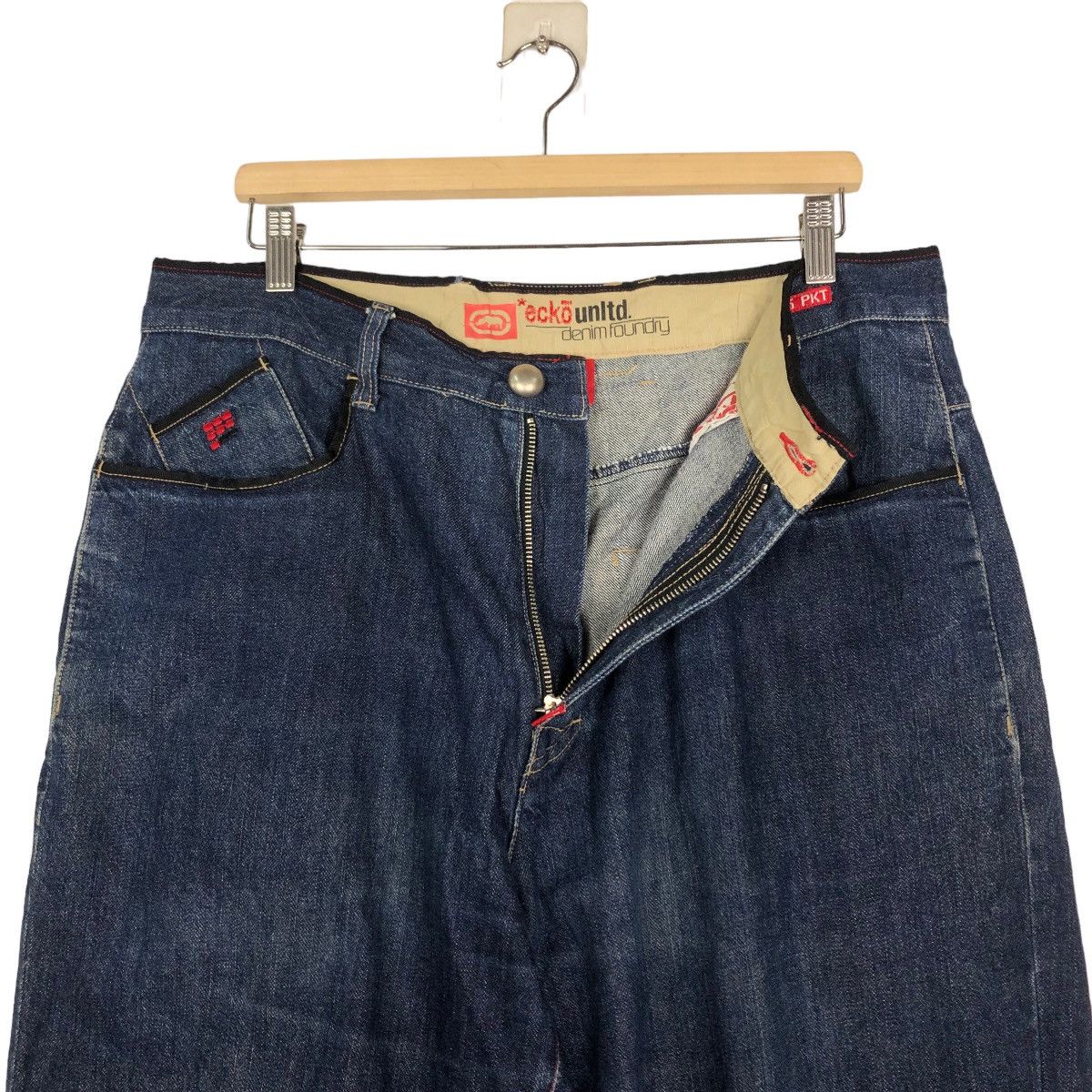 Ecko Unltd. 🔥Vintage Denim Jeans Biker Ecko Untld Rare Design Size US 34 / EU 50 - 12 Thumbnail