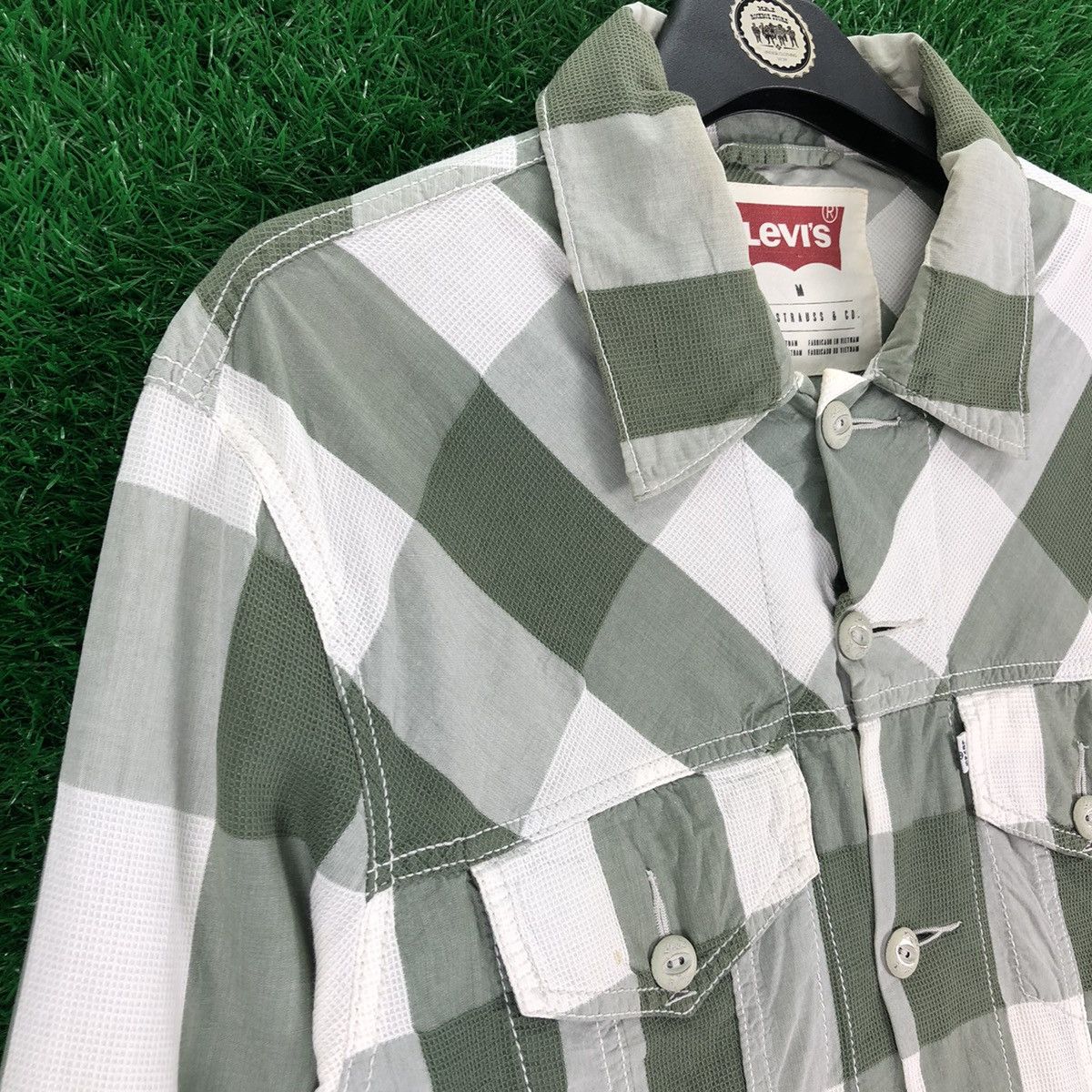 Levi's Levis White Tab Checkered Summer Jacket Button up Size US S / EU 44-46 / 1 - 2 Thumbnail