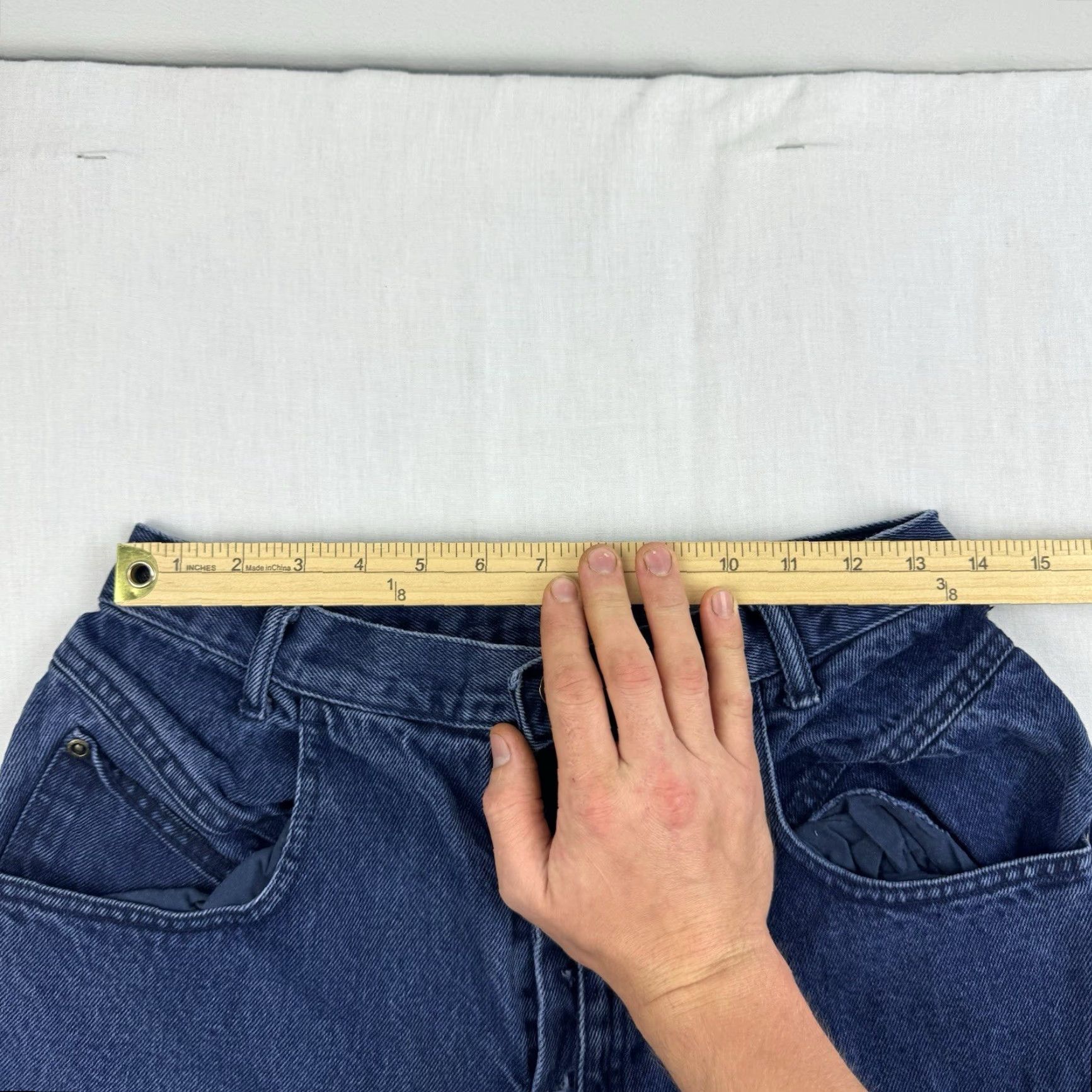 Vintage VINTAGE No Boundaries Jeans Womens 13/14 Blue Mom Jeans High Waist Button Fly 90s 2000s Womens Size 34" / US 12 / IT 48 - 6 Thumbnail