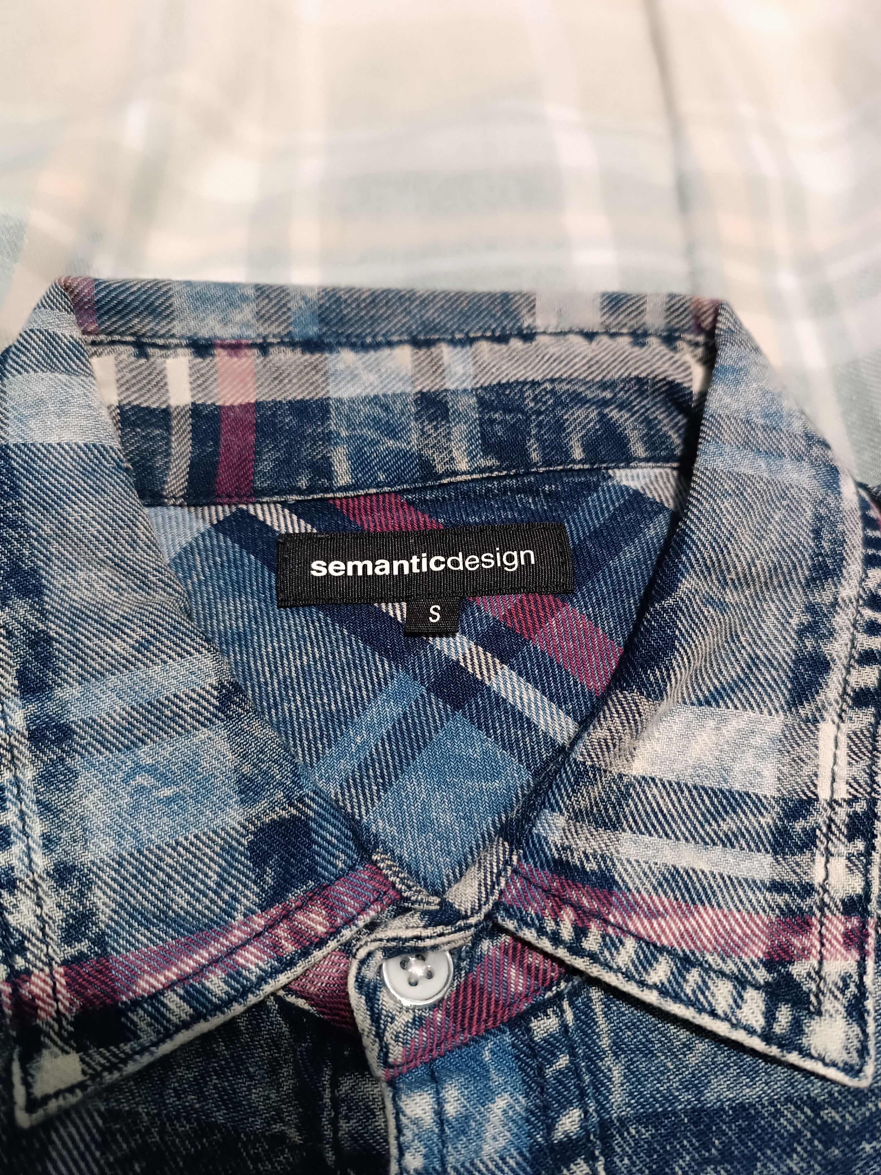 semanticdesign Sematic Design Two Tone Distressed Washing Shirt Size US S / EU 44-46 / 1 - 7 Thumbnail