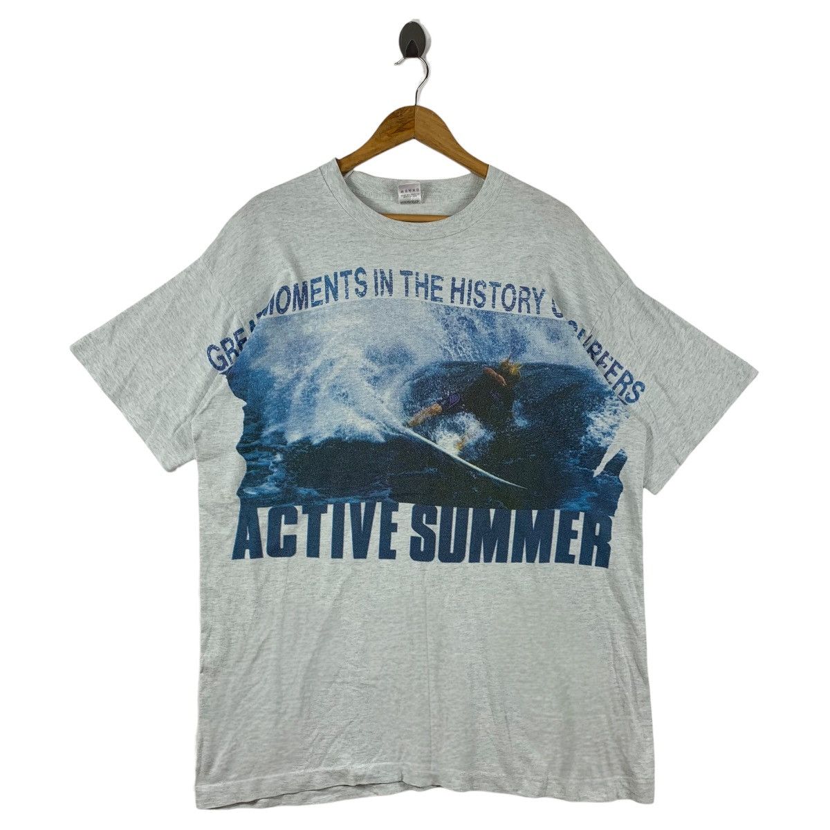 Fruit Of The Loom Vintage 90s SURFERS big print spellout surfing tee Size US XL / EU 56 / 4 - 1 Thumbnail