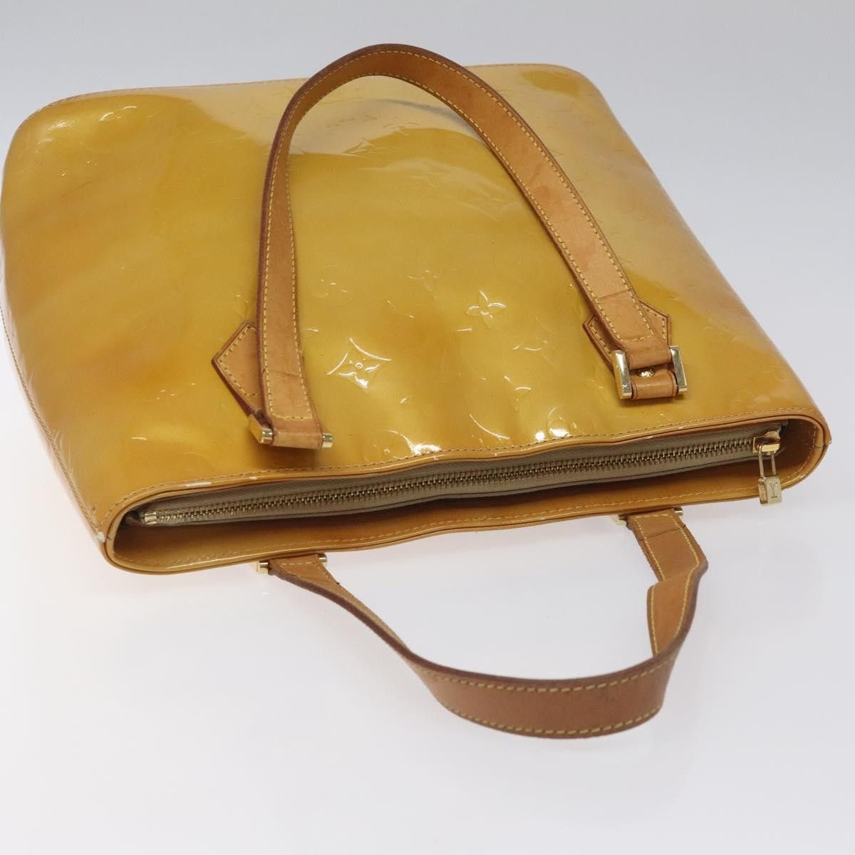 Louis Vuitton LOUIS VUITTON Monogram Vernis Houston Hand Bag Beige M91004 Size ONE SIZE - 6 Thumbnail