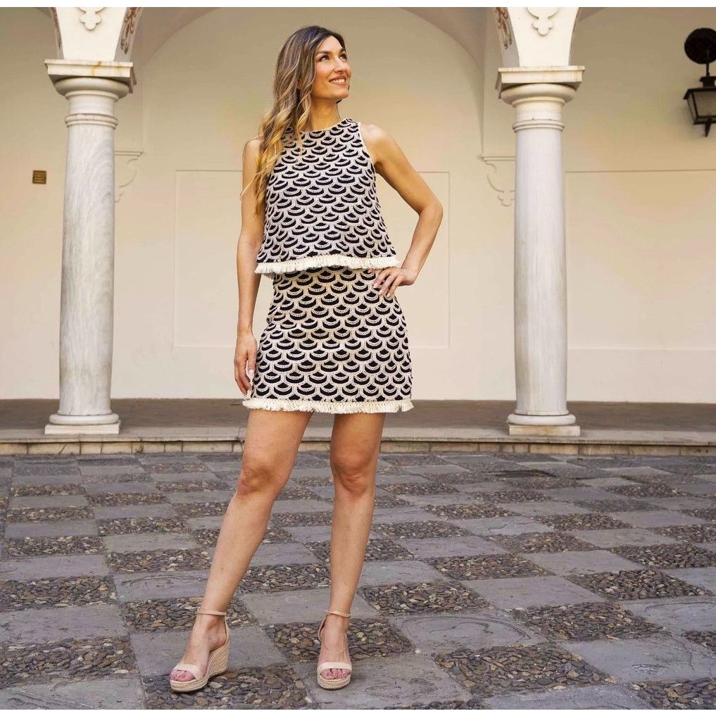 Mango Mango Crochet Co-Ord Set Resort Mini Skirt NWT Size M / US 6-8 / IT 42-44 - 19 Thumbnail