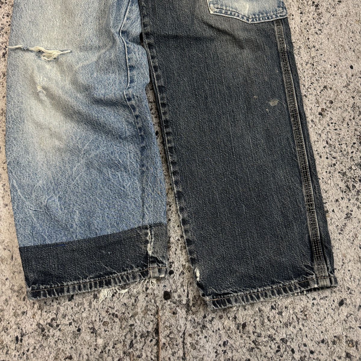 Vintage Dickies Patchwork Faded Thrashed Carpenter Jeans ERD Grunge Size US 28 / EU 44 - 11 Thumbnail