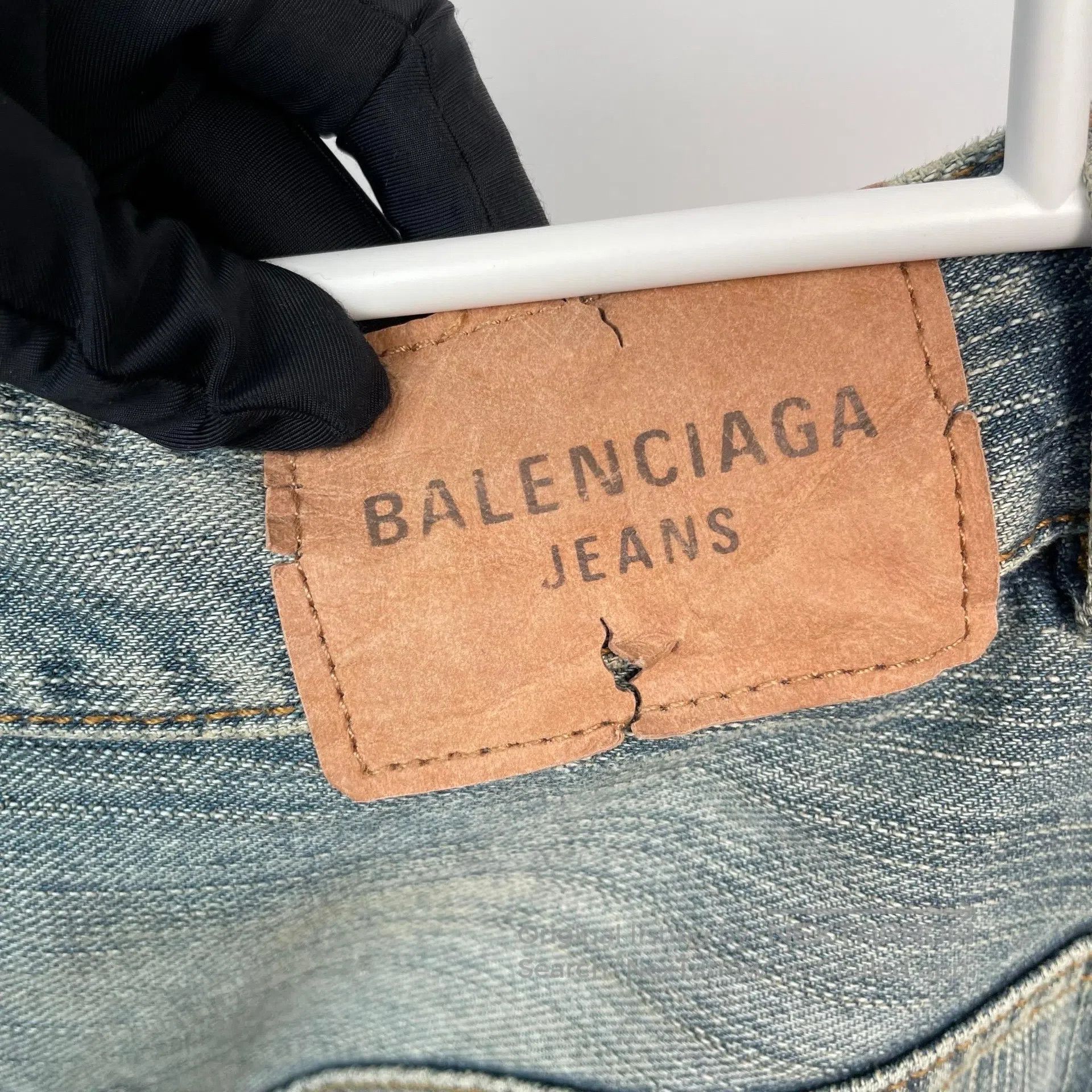 Balenciaga Balenciaga size XS Distressed Denim Wide Leg Pants Size XS Size US 27 - 3 Thumbnail
