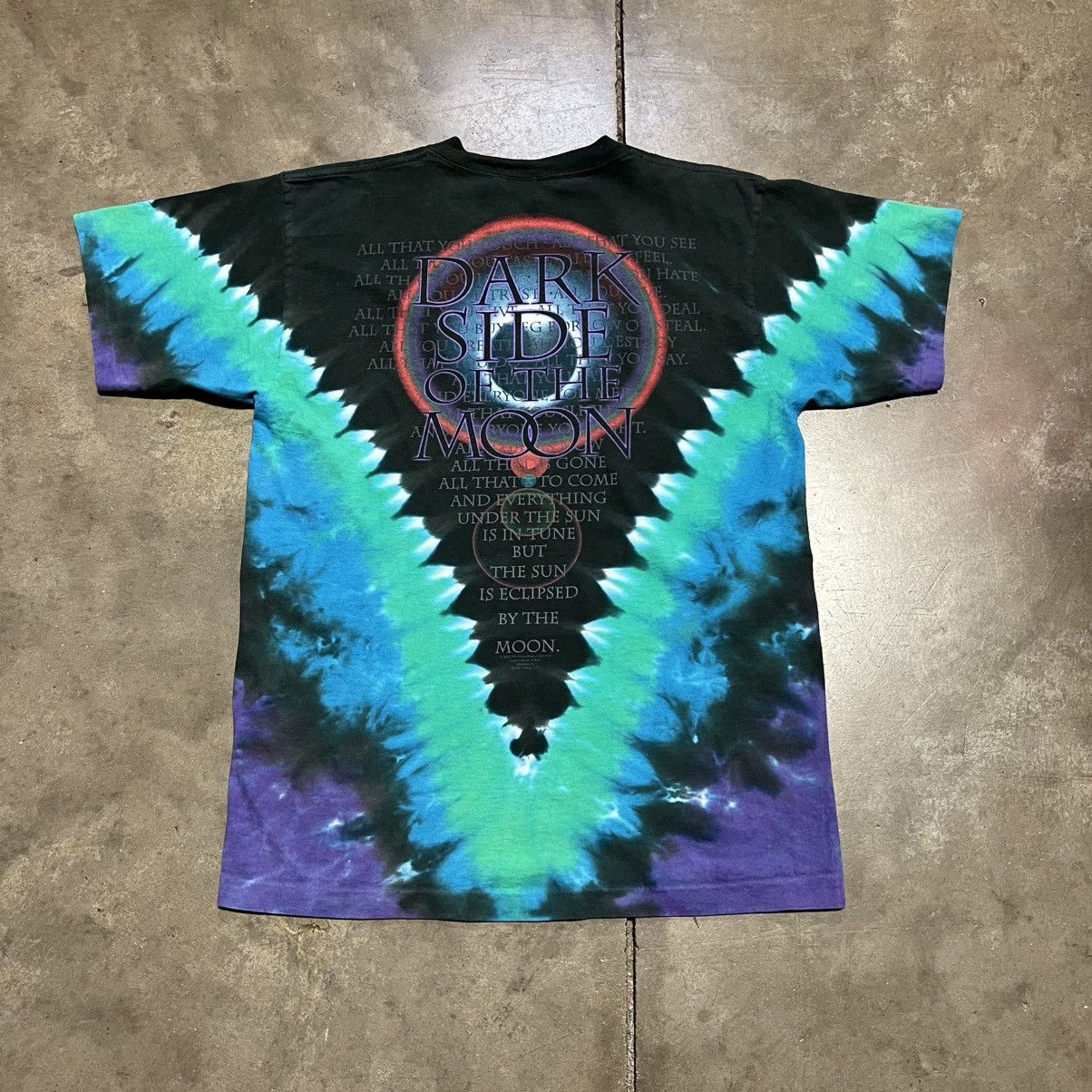 Liquid Blue Vintage Pink Floyd Dark Side of Moon Liquid Blue Tie Dye Size US M / EU 48-50 / 2 - 6 Thumbnail