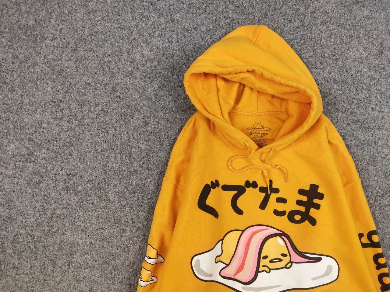 Japanese Brand Gudetama Japan Sanrio The Lazy Egg Yellow Hoodie Size US M / EU 48-50 / 2 - 12 Thumbnail