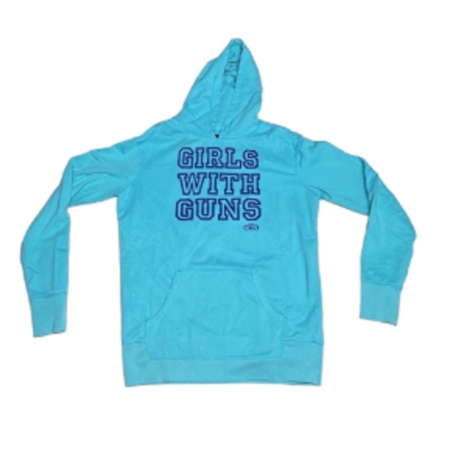 Other Outdoorsy Statement Hoodie Girls With Guns Blue Pullover XL Size XL / US 12-14 / IT 48-50 - 2 Thumbnail