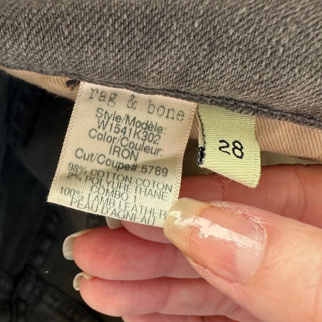 Rag & Bone Rag & Bone Iron Skinny Grey US 28 Mixed Media Zip Jeans Size 28" / US 6 / IT 42 - 13 Thumbnail