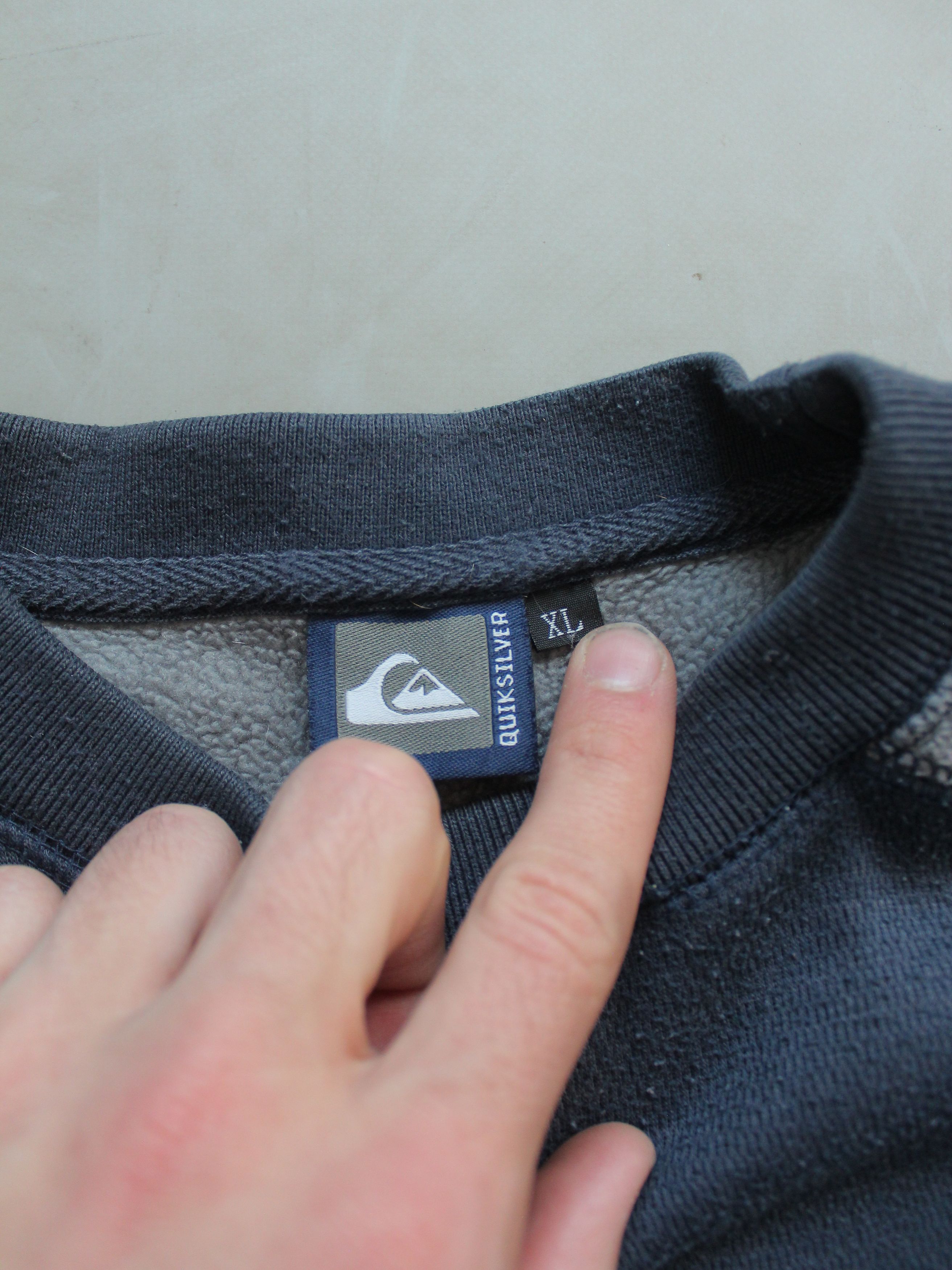 Quicksilver Quiksilver Navy Fly Away Sweatshirt big logo embroidery mens Size US XL / EU 56 / 4 - 9 Thumbnail