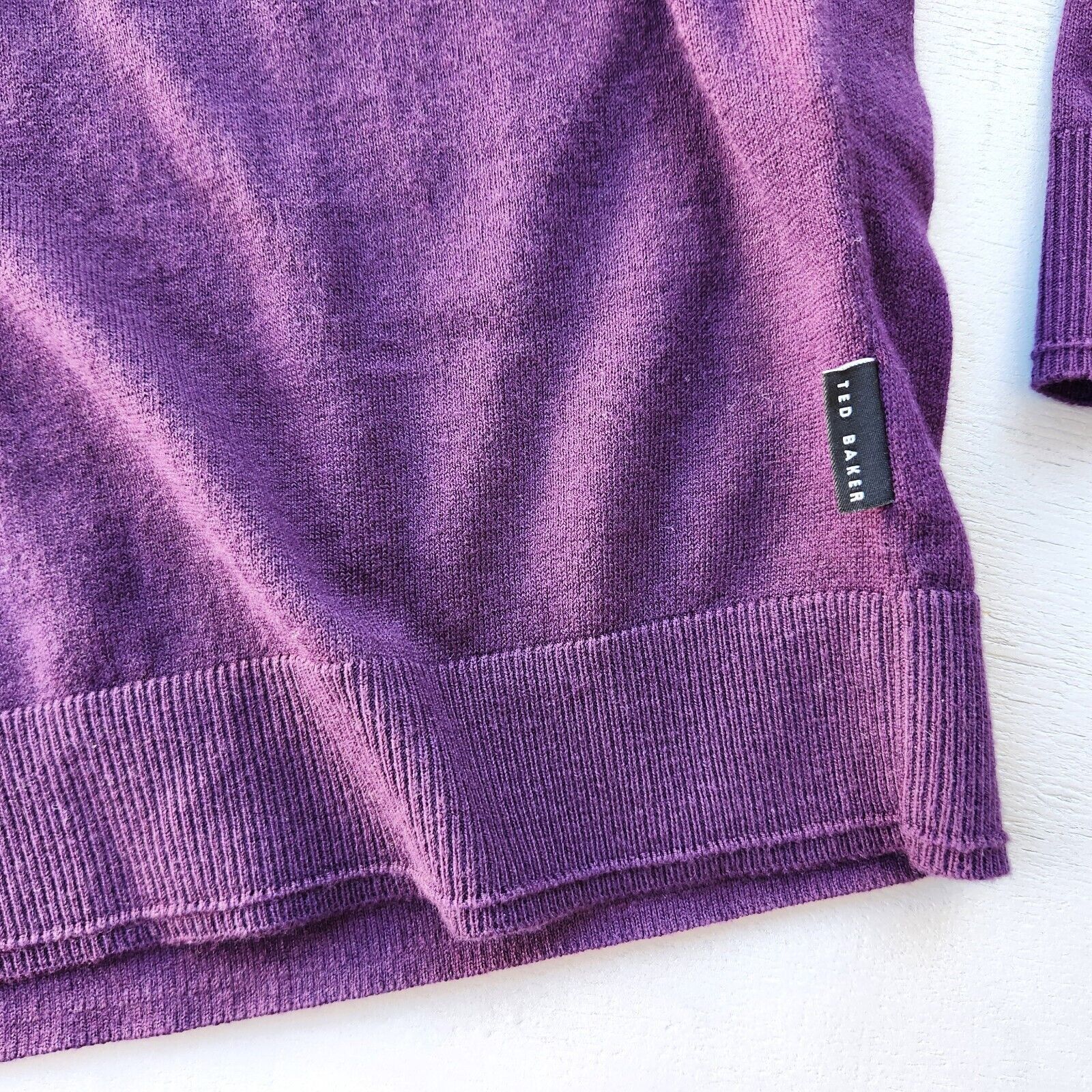 Ted Baker Ted Baker London Men's Purple Slim Crew Sweater Size 5 / XL Size US XL / EU 56 / 4 - 6 Thumbnail