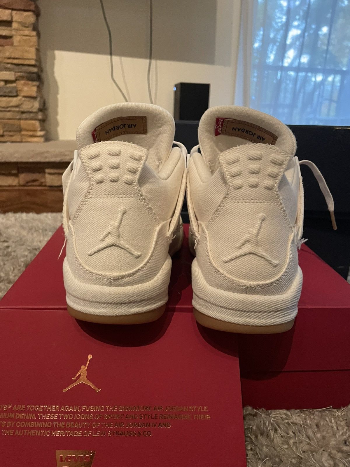 Jordan Brand × Levi's Jordan 4 White Levi Blank Tag sz 9 Size US 9 / EU 42 - 11 Thumbnail