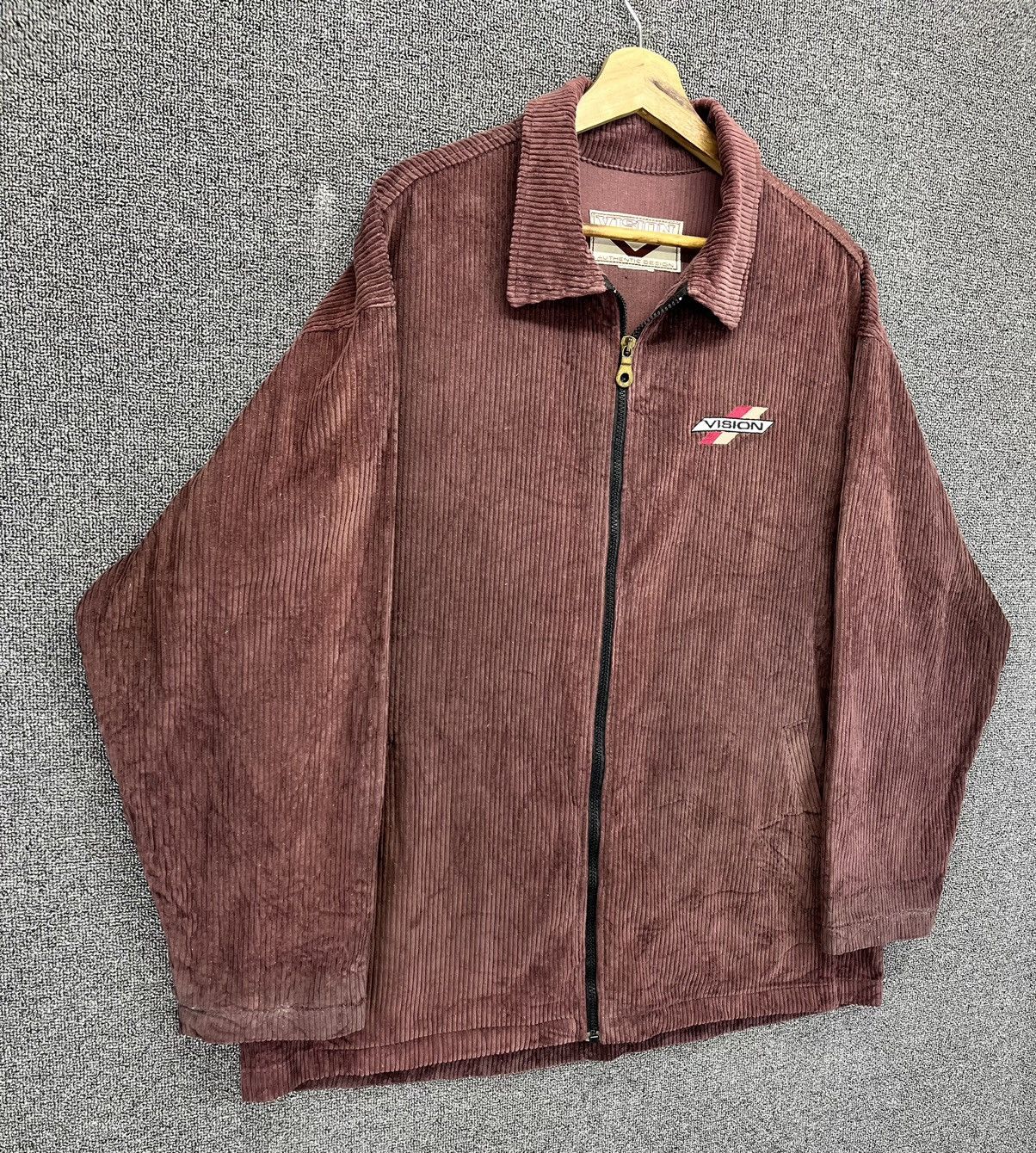 Vision Streetwear Vintage 90s Vision Streetwear Rare Corduroy Zip Up Jacket Size US L / EU 52-54 / 3 - 2 Thumbnail