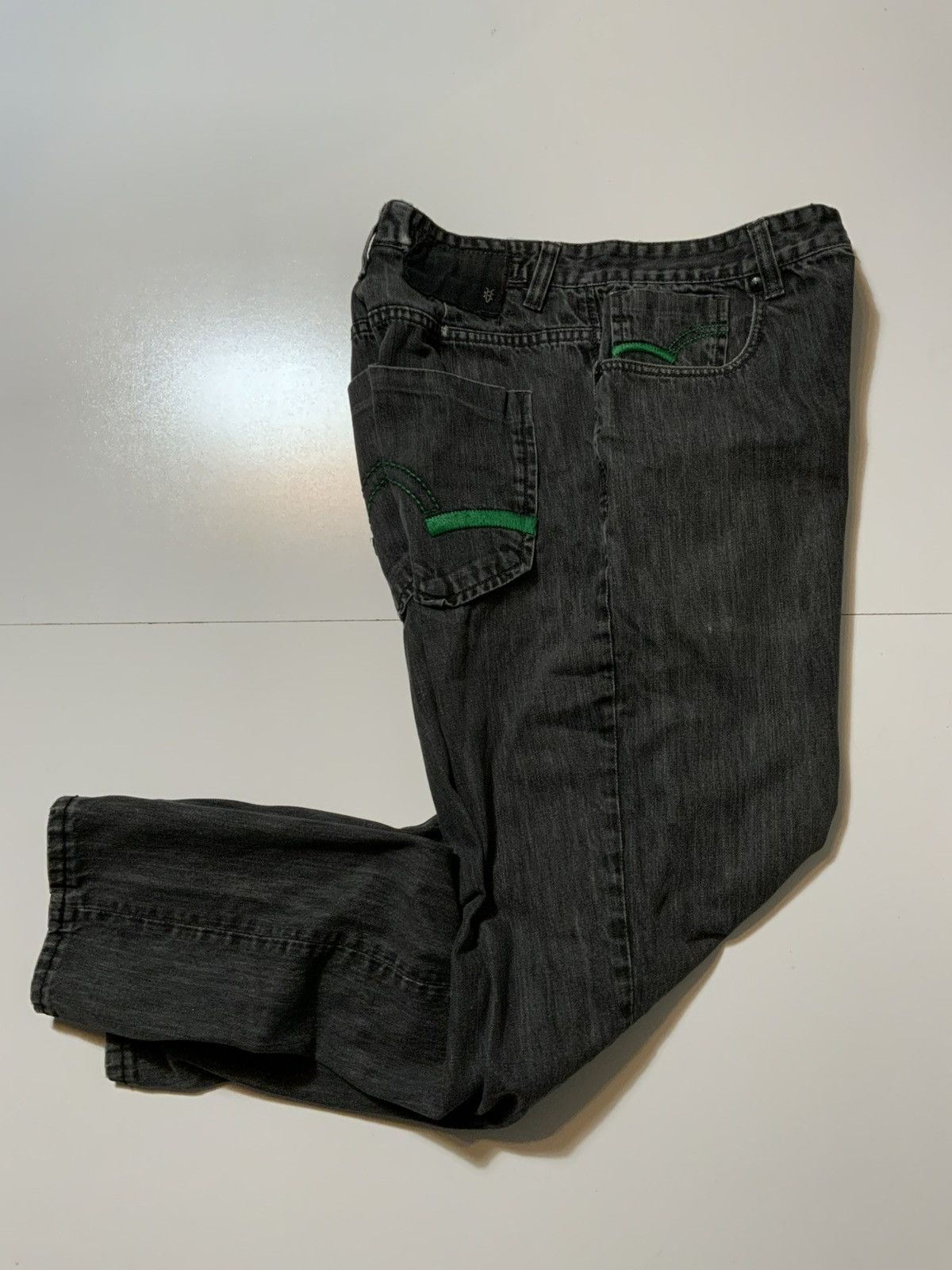 Ecko Unltd. × Vintage Vintage Y2K Marc Ecko Black Baggy Loose Pocket Denim Jeans Size US 34 / EU 50 - 3 Thumbnail