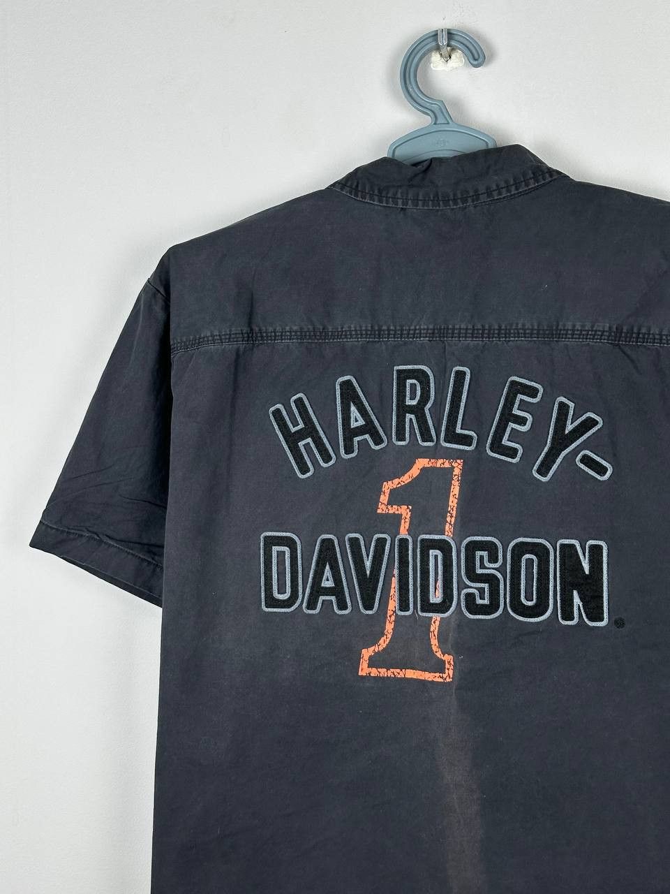 Vintage Vintage Y2K Harley Davidson Shirt Button Up Big Logo Back Size US XL / EU 56 / 4 - 8 Thumbnail