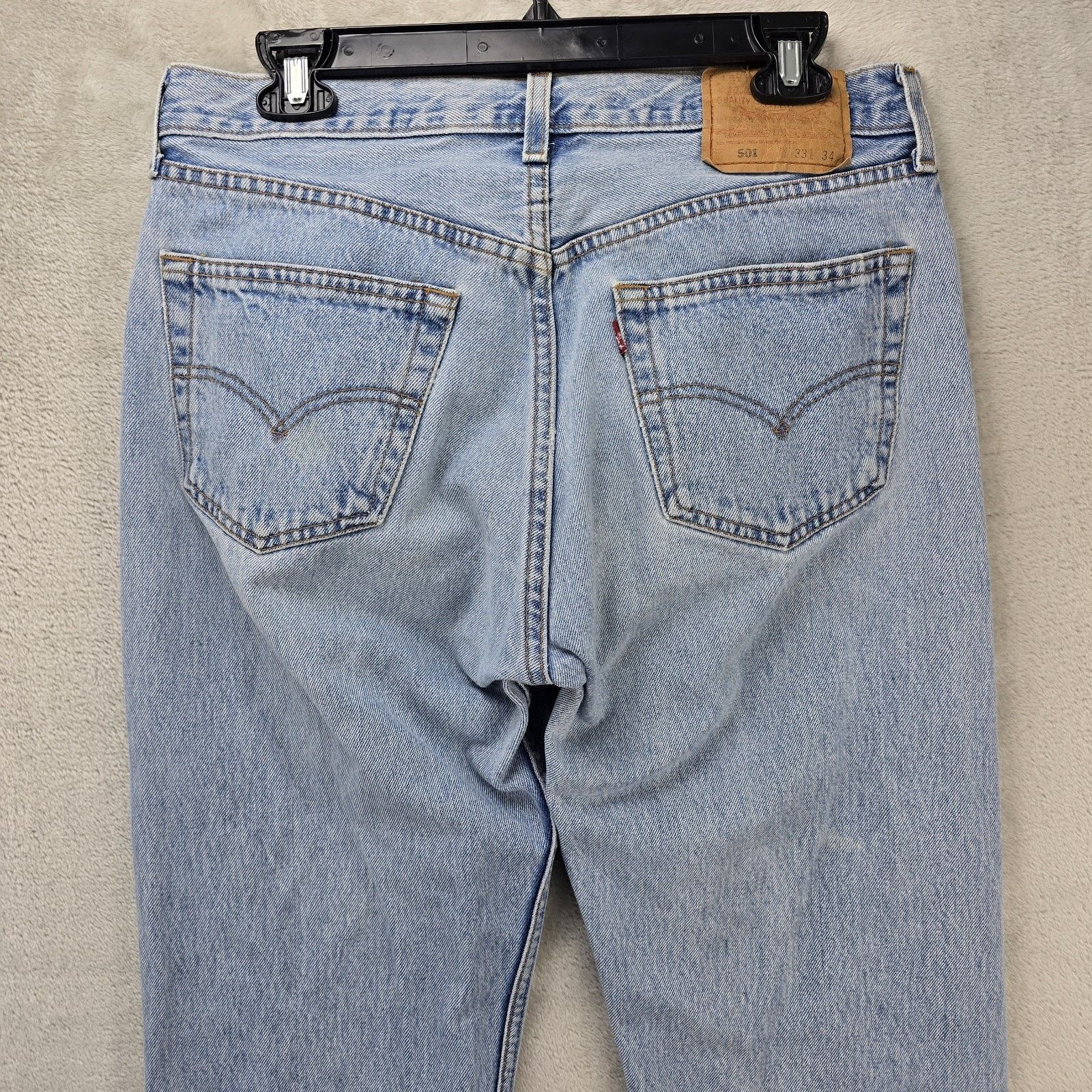 Levi's Vintage Levis 501 Women Jeans 33X34 (Fits 32x32) Blue 90s Size 32" / US 10 / IT 46 - 10 Thumbnail