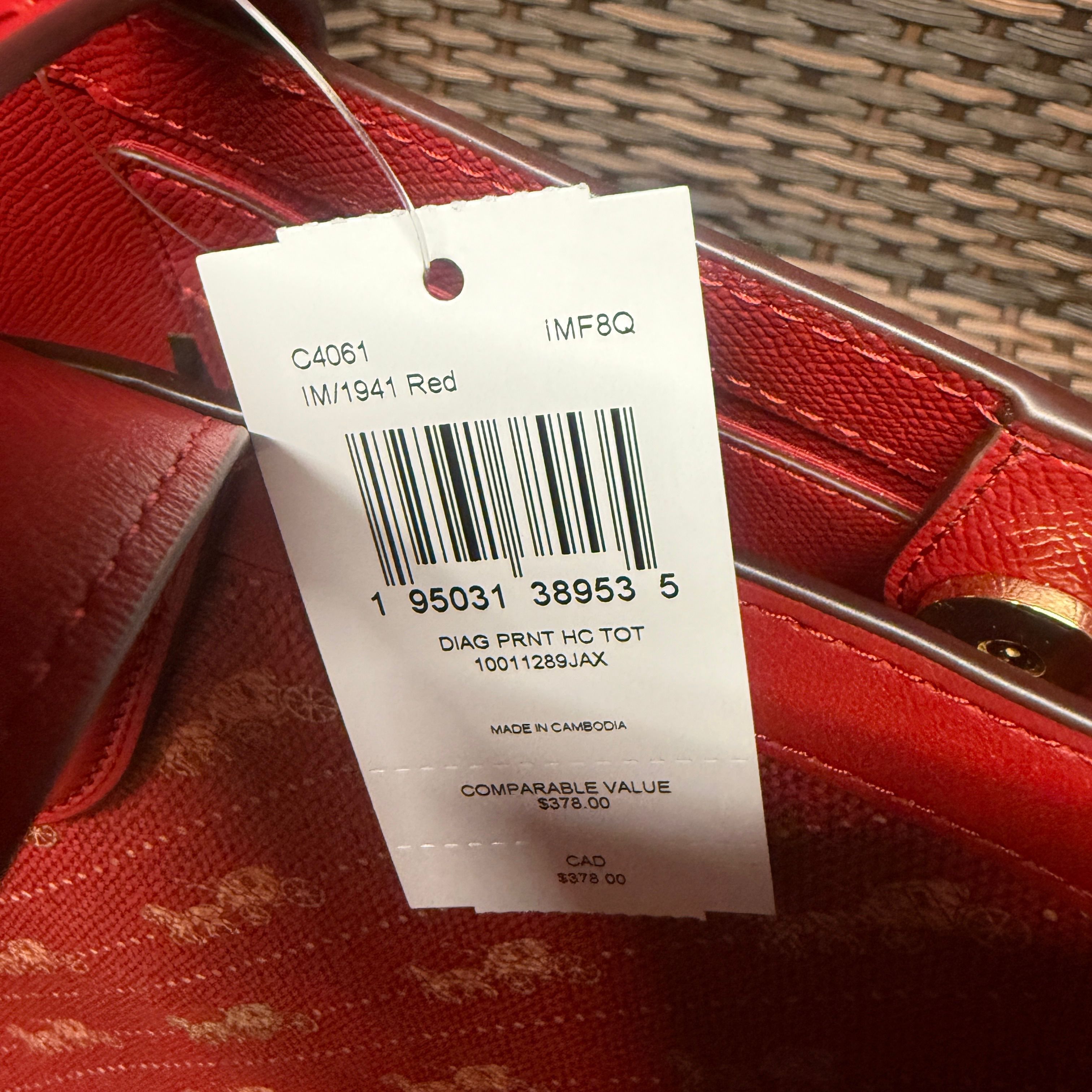 coach Tote With Horse And Carriage Dot Print c4061