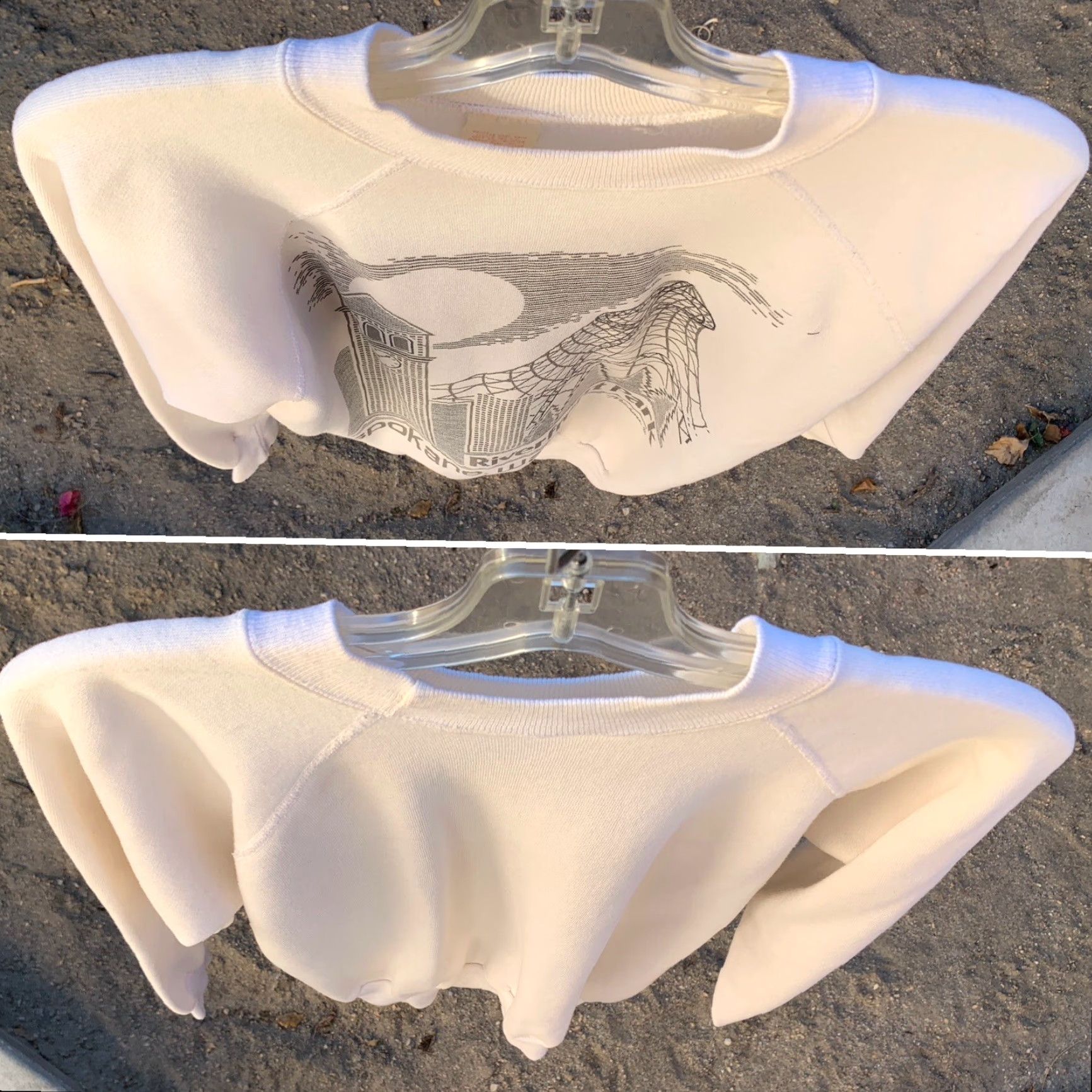 Vintage Vintage Riverfront Park Spokane Wa Raglan Sweatshirt Sweater Jumper M L Shirt White 1980s Womens Mens Size M / US 6-8 / IT 42-44 - 6 Thumbnail