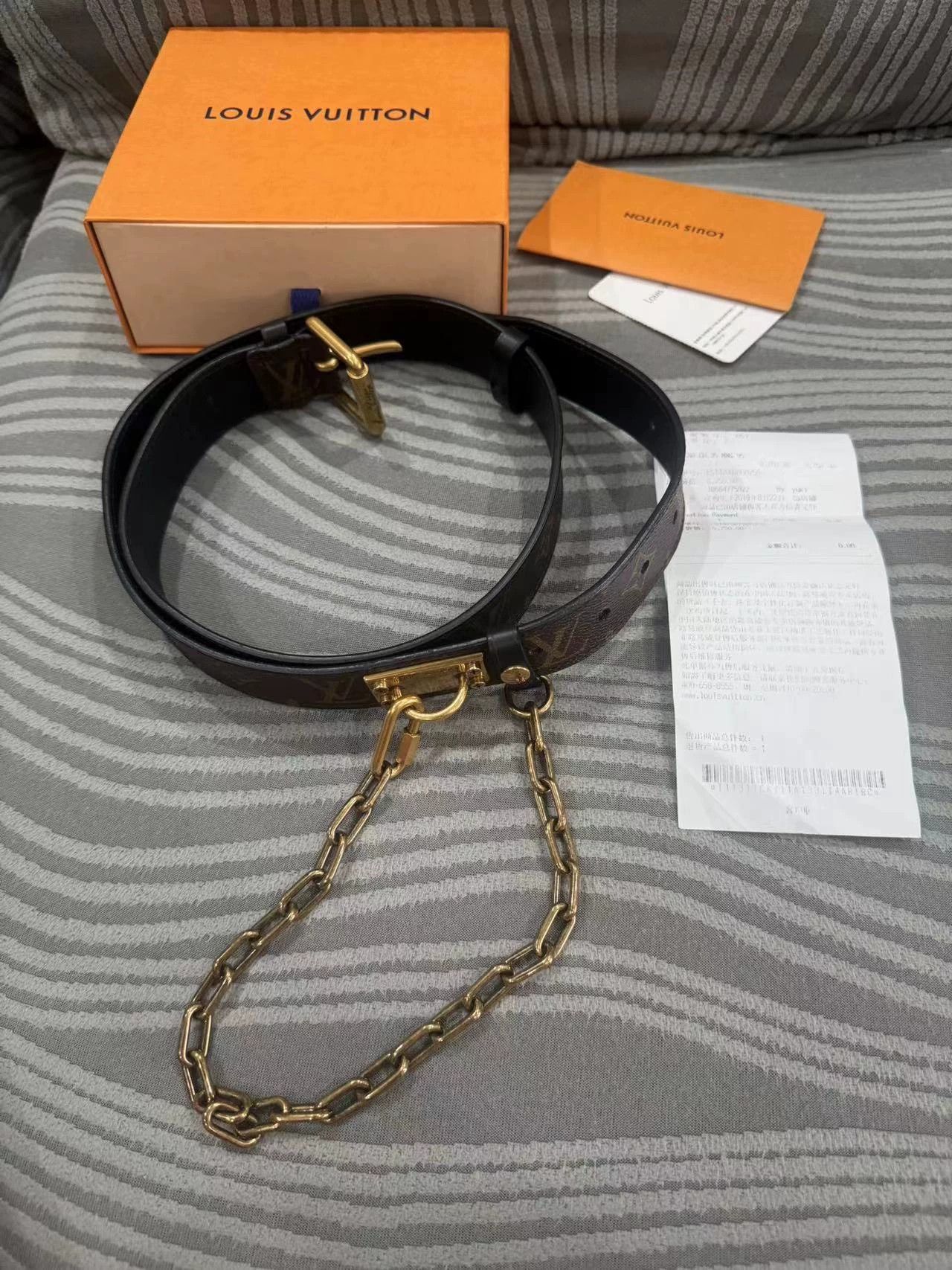 Louis Vuitton LV Monogram Chain Belt 99 New 95 w/receipt & box Size ONE SIZE - 2 Thumbnail