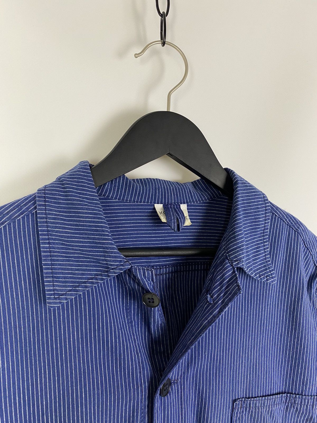 Vintage 90s Vintage Kempel Hickory Stripe Chore Work Over Shirt Size US S / EU 44-46 / 1 - 4 Thumbnail