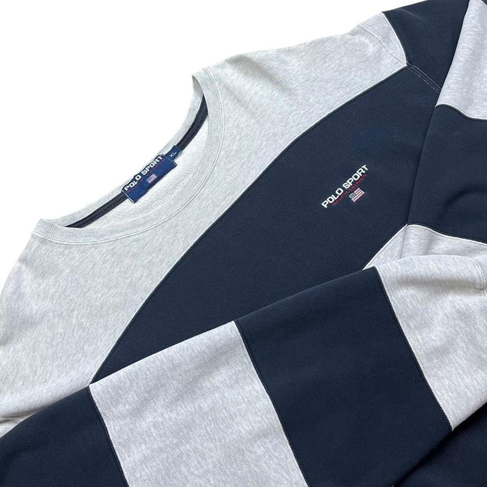 Polo Ralph Lauren Vintage Polo Sport Striped Crewneck Size US XL / EU 56 / 4 - 1 Thumbnail