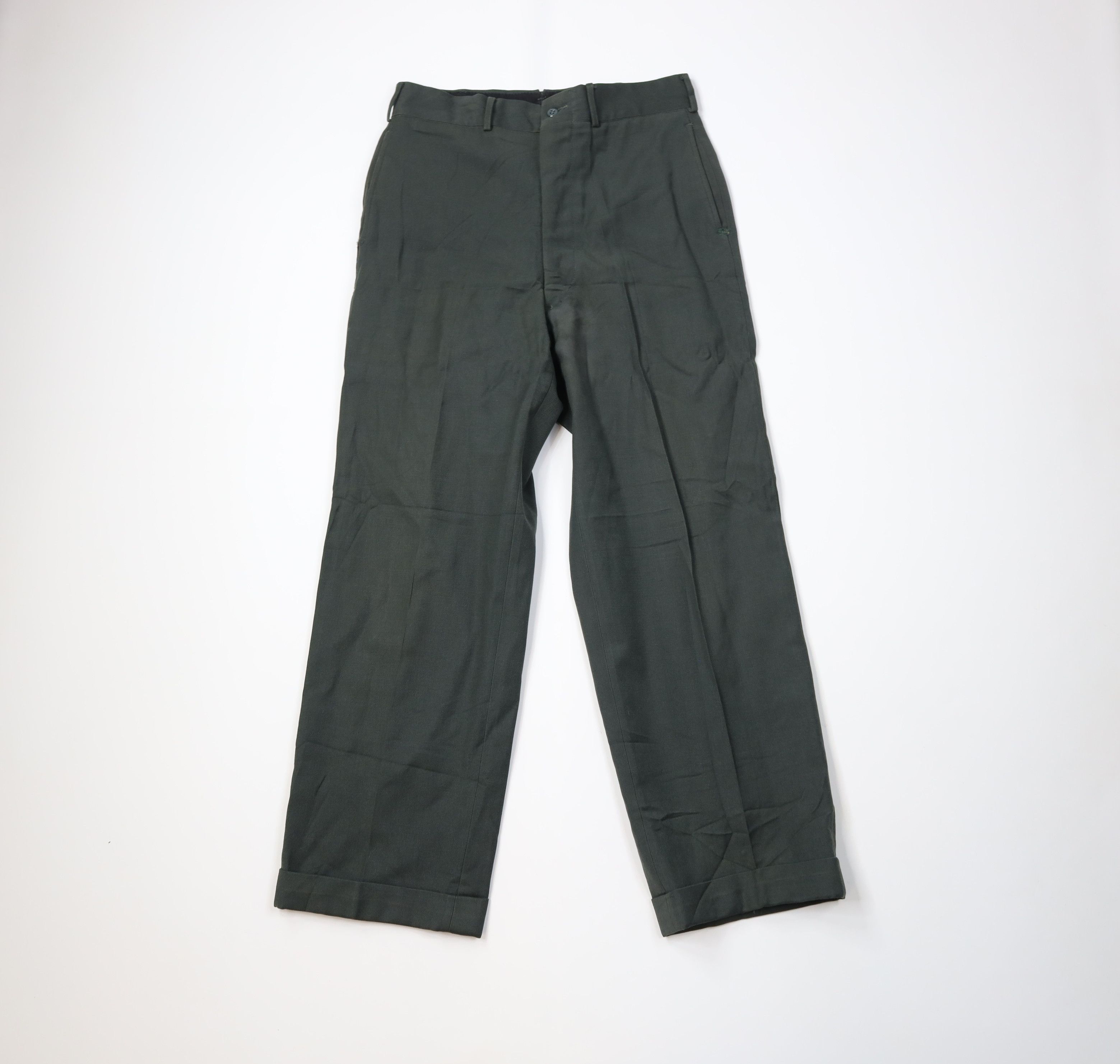 Vintage Vintage 50s Korean War Wool Shade NR 44 Serge Class 3 Pants Size US 31 - 1 Thumbnail