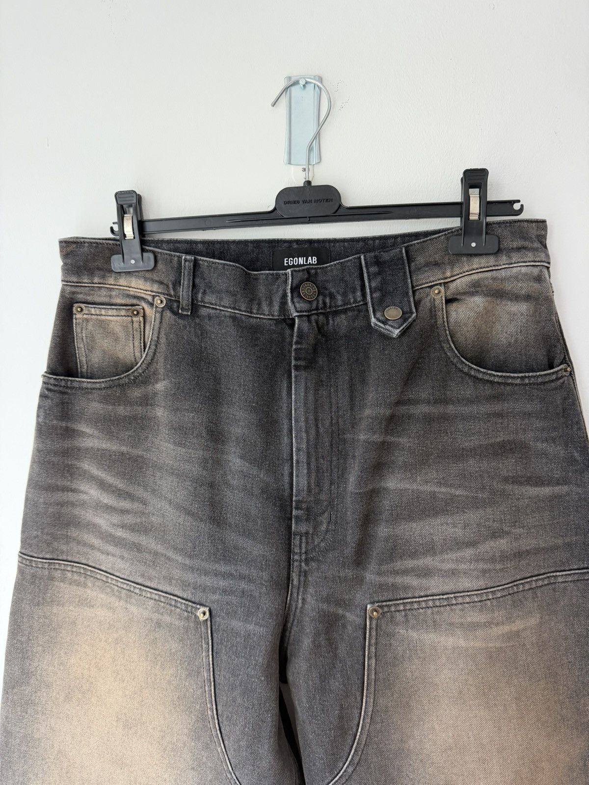 Egon Lab Egon Lab Double Knee Jeans Size US 33 - 2 Thumbnail