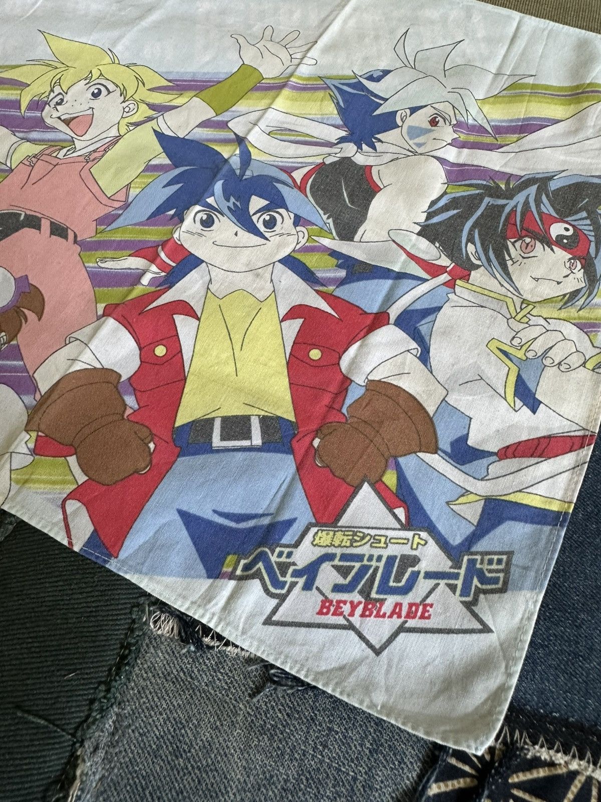 Vintage Bey Blade Anime Handkerchief Size ONE SIZE - 2 Thumbnail