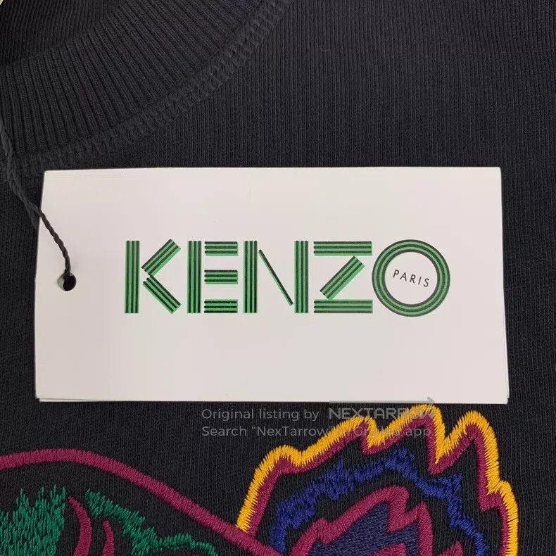 Kenzo Kenzo Black tiger head embroidered cotton crew-neck long-s Size S / US 4 / IT 40 - 5 Thumbnail