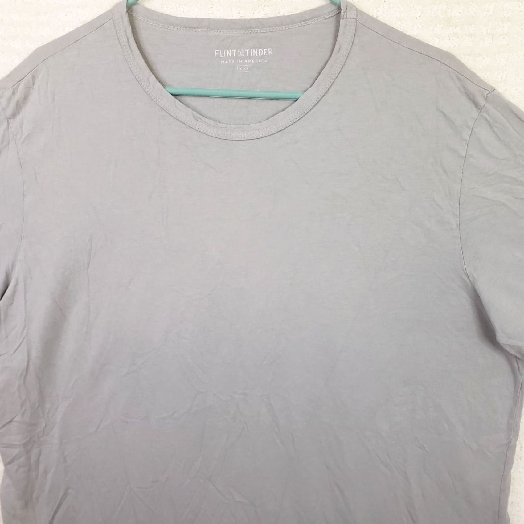 Flint And Tinder Flint and Tinder Mens Gray Supima Cotton Tee Shirt XXL Short Sleeve America Size US XXL / EU 58 / 5 - 2 Thumbnail