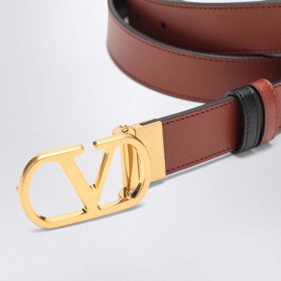 Valentino o1d2blof1025 Size: 85 / Reversible V Logo Signature Belt Size 34 - 3 Thumbnail