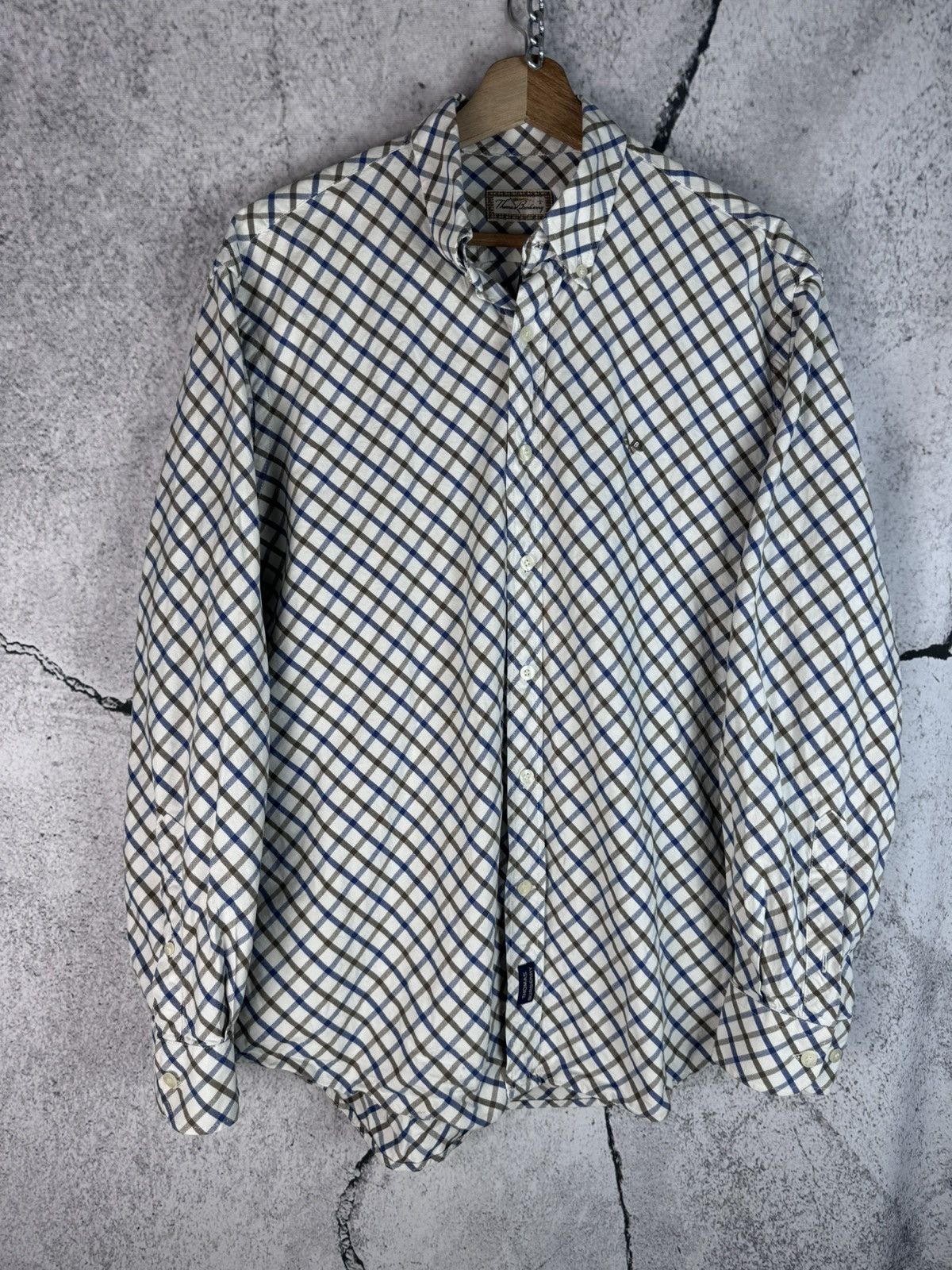 Burberry Thomas Burberry Vintage Shirt Size US L / EU 52-54 / 3 - 1 Thumbnail