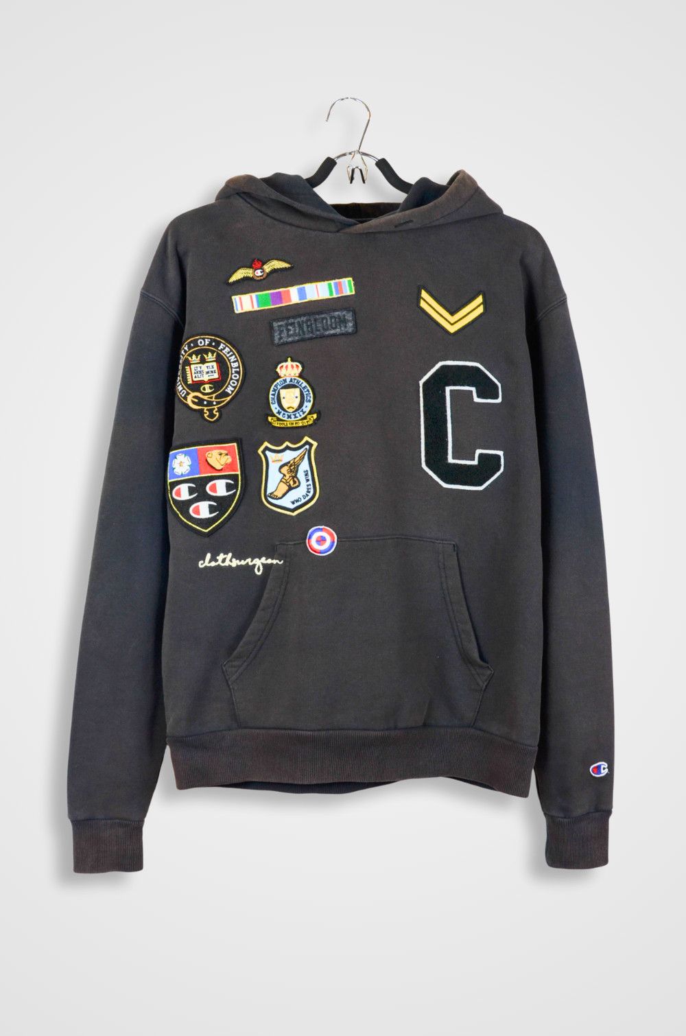 Champion Champion x Clothsurgeon Custom Patch Hoodie Black – Size S Size US S / EU 44-46 / 1 - 1 Thumbnail
