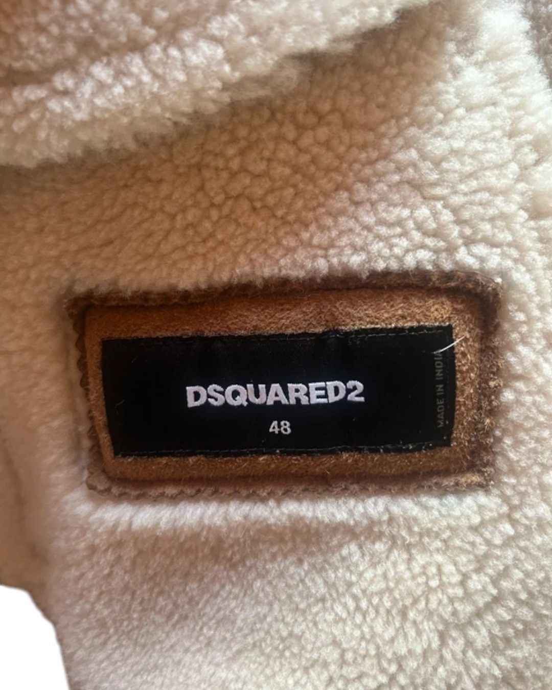 Dsquared2 HEAVY SHEARLING LEATHER BIKER JACKET Size US M / EU 48-50 / 2 - 4 Thumbnail