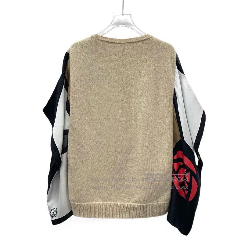 Loewe Loewe Multicolor Logo Embroidered Cashmere Crewneck Long S Size S / US 4 / IT 40 - 2 Thumbnail