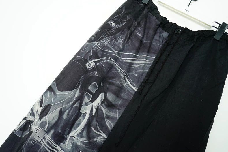 Yohji Yamamoto Yohji Yamamoto Yohji Yamamoto Graphic Wide-Leg Pants Size US 36 / EU 52 - 4 Thumbnail