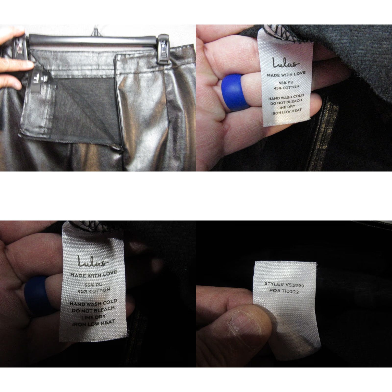 Lulus Lulus Skirt Womens Mini Black Faux Leather Side Slit High Rise Zip/Lined Size 32" / US 10 / IT 46 - 8 Thumbnail