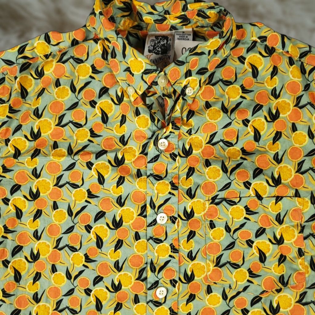 Vintage Kennington Men's Short Sleeve Shirt Cotton Floral Print Summer Tropical 90s Button-Up Small Size US S / EU 44-46 / 1 - 1 Thumbnail