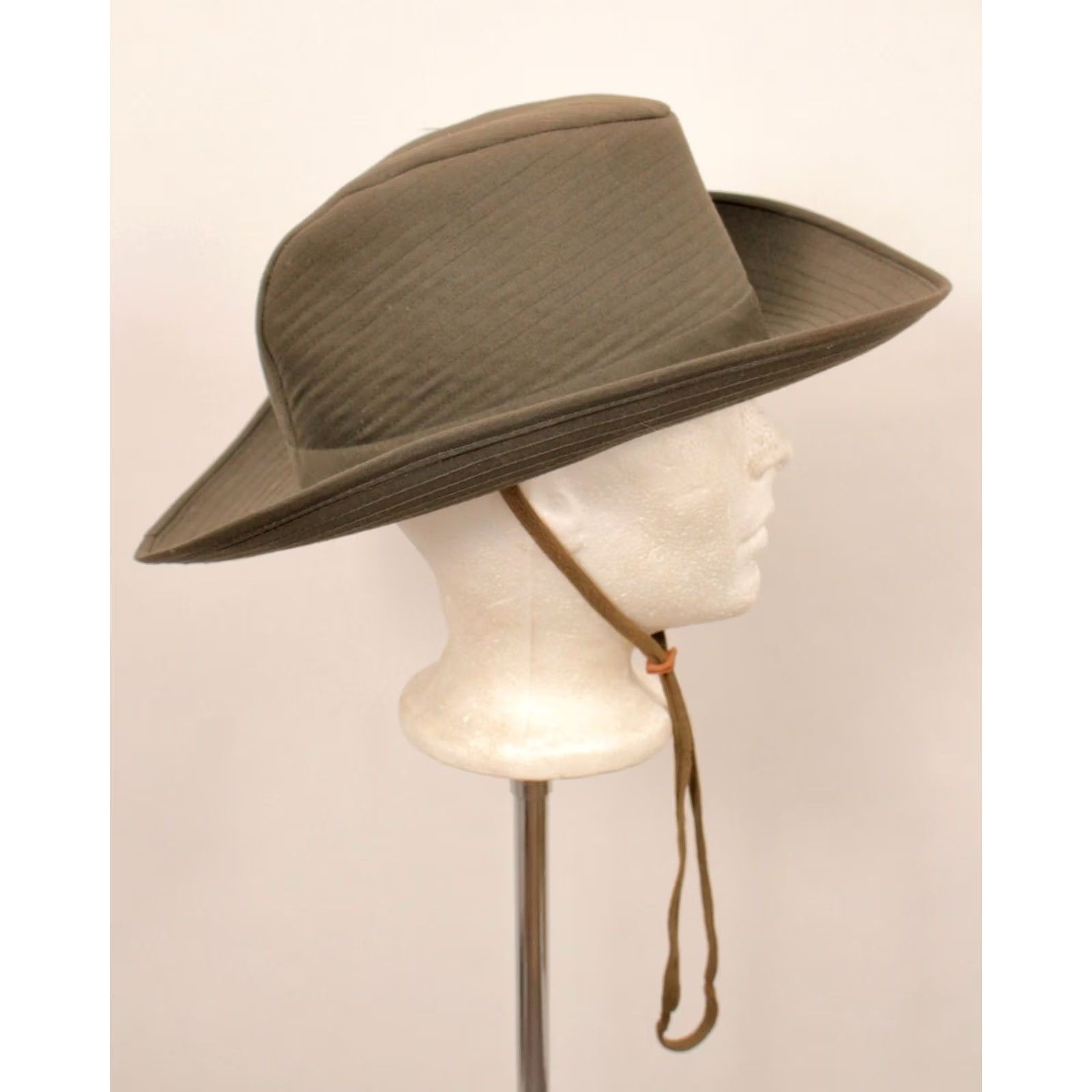Vintage L.L. Bean Olive Green Hunter Hat 7 1/4 Adult Mens VTG 1970s Boonie Cap Fishing/Hunting Hat 70s Size ONE SIZE - 5 Thumbnail