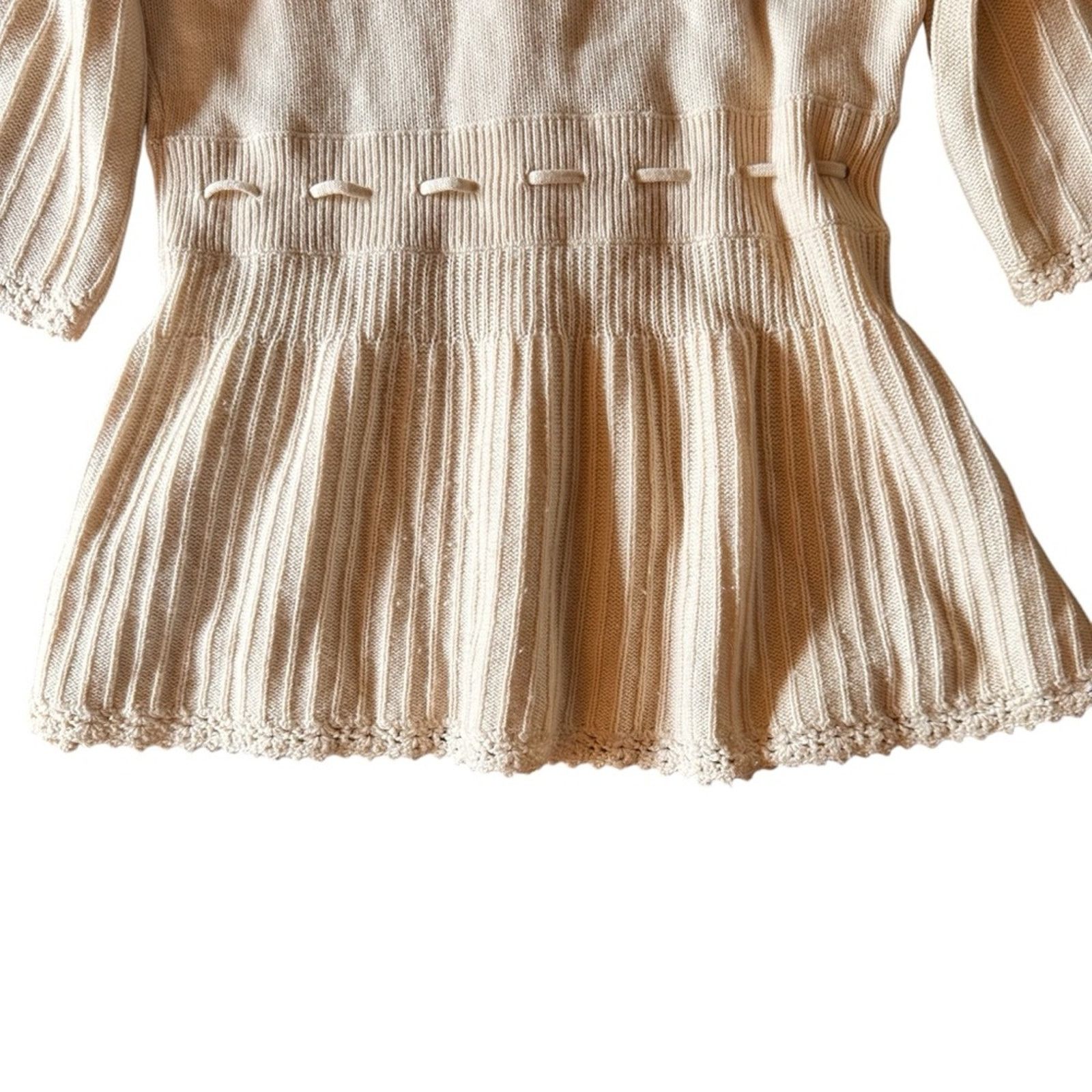 Juicy Couture Juicy Couture Wool Cashmere Blend Cardigan – Cream – Size M Size M / US 6-8 / IT 42-44 - 8 Thumbnail