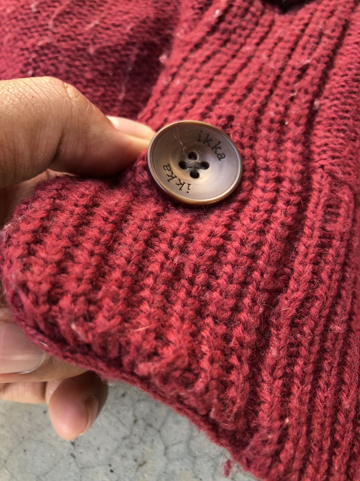 Aran Isles Knitwear Vintage Maron Cardigan Knitting Jumper With Pocket Size US S / EU 44-46 / 1 - 5 Thumbnail